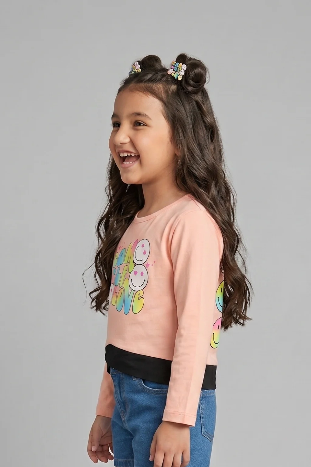 Peach Graphic Sweatshirt TG6049 - Image 3