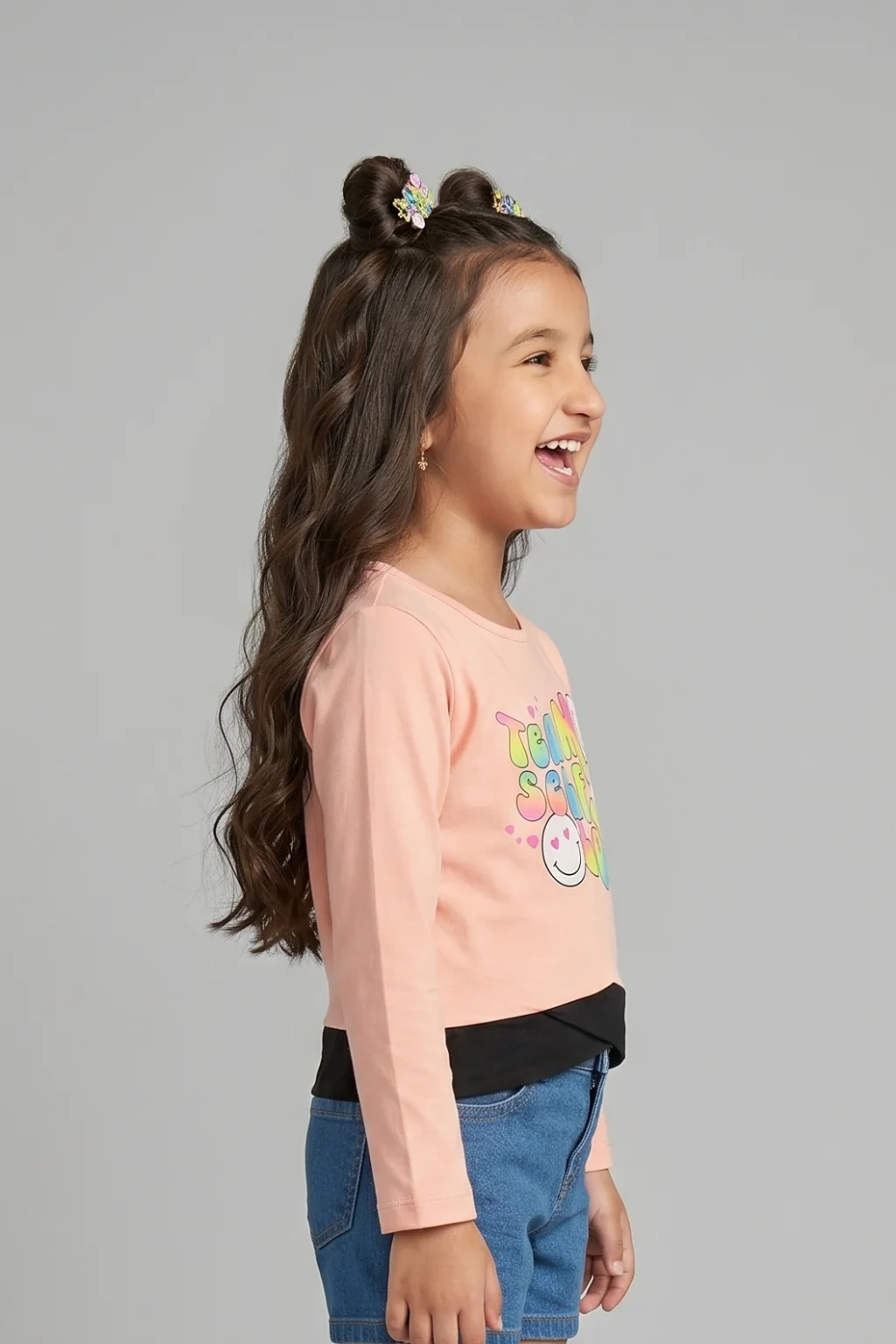Peach Graphic Sweatshirt TG6049 - Image 4