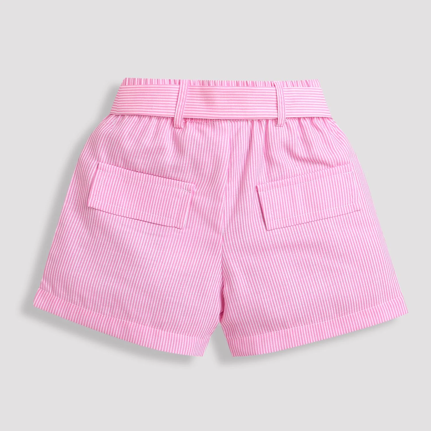 Pink Belt-Tie Cargo Shorts H987 - Image 6