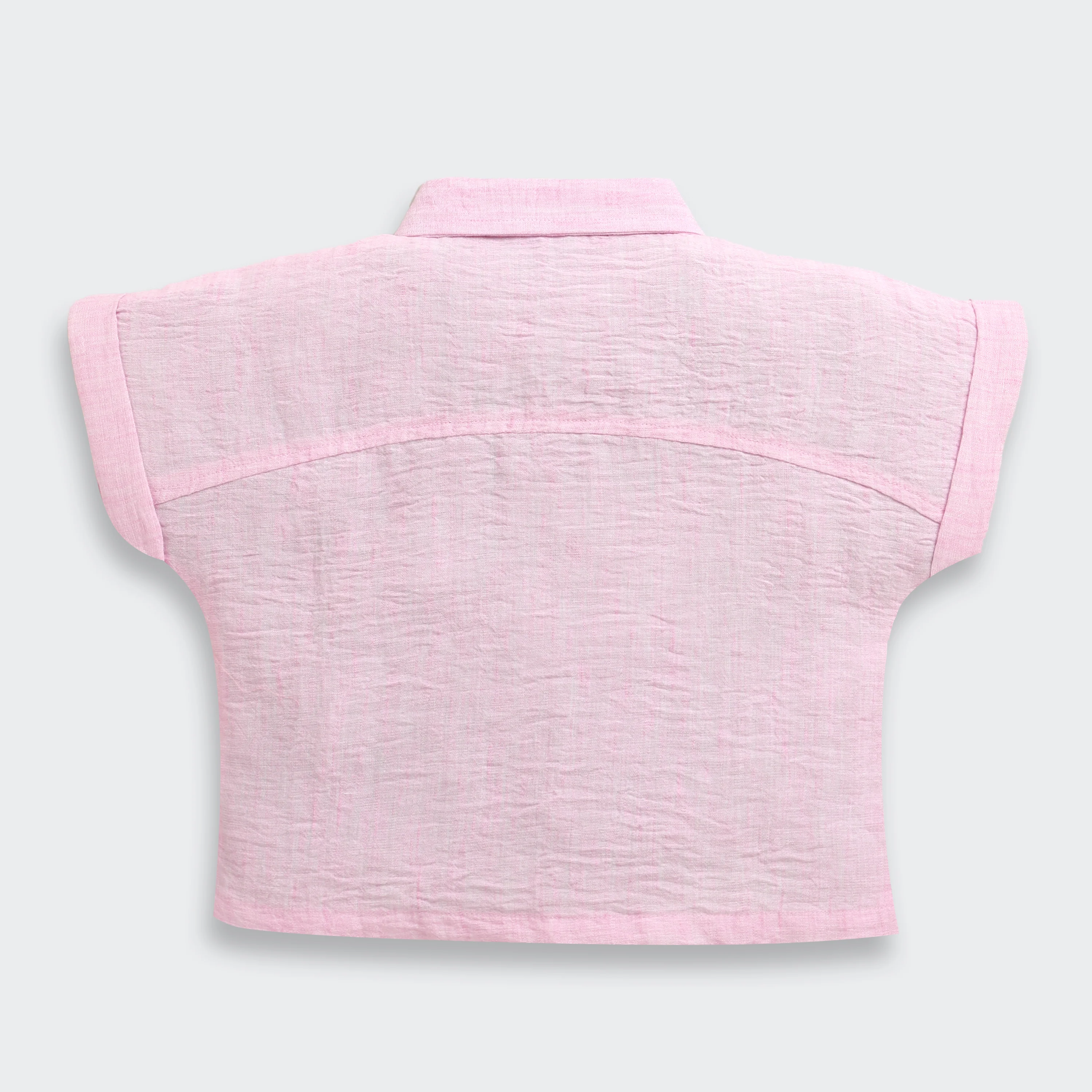 Pink Embroidered Lace Shoulder Shirt TG6522 - Image 7