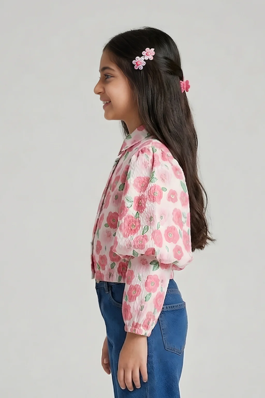 Pink Floral Shirt Top TG6310 - Image 4