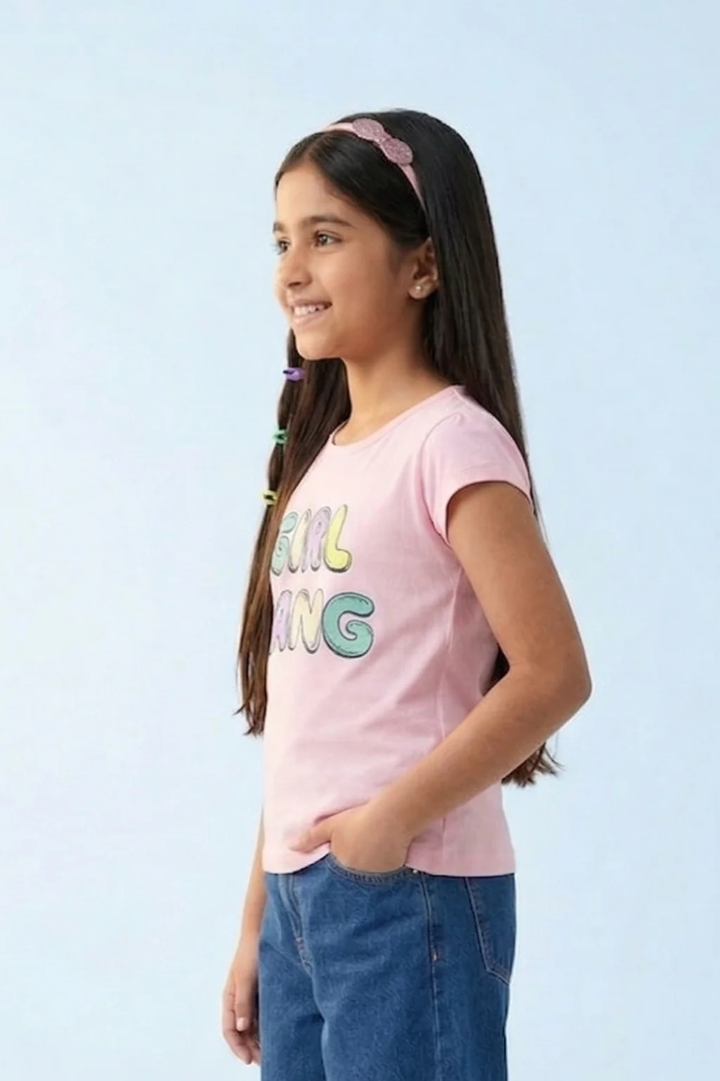 Pink “Girl Gang” Graphic T-Shirt TG5030 - Image 4