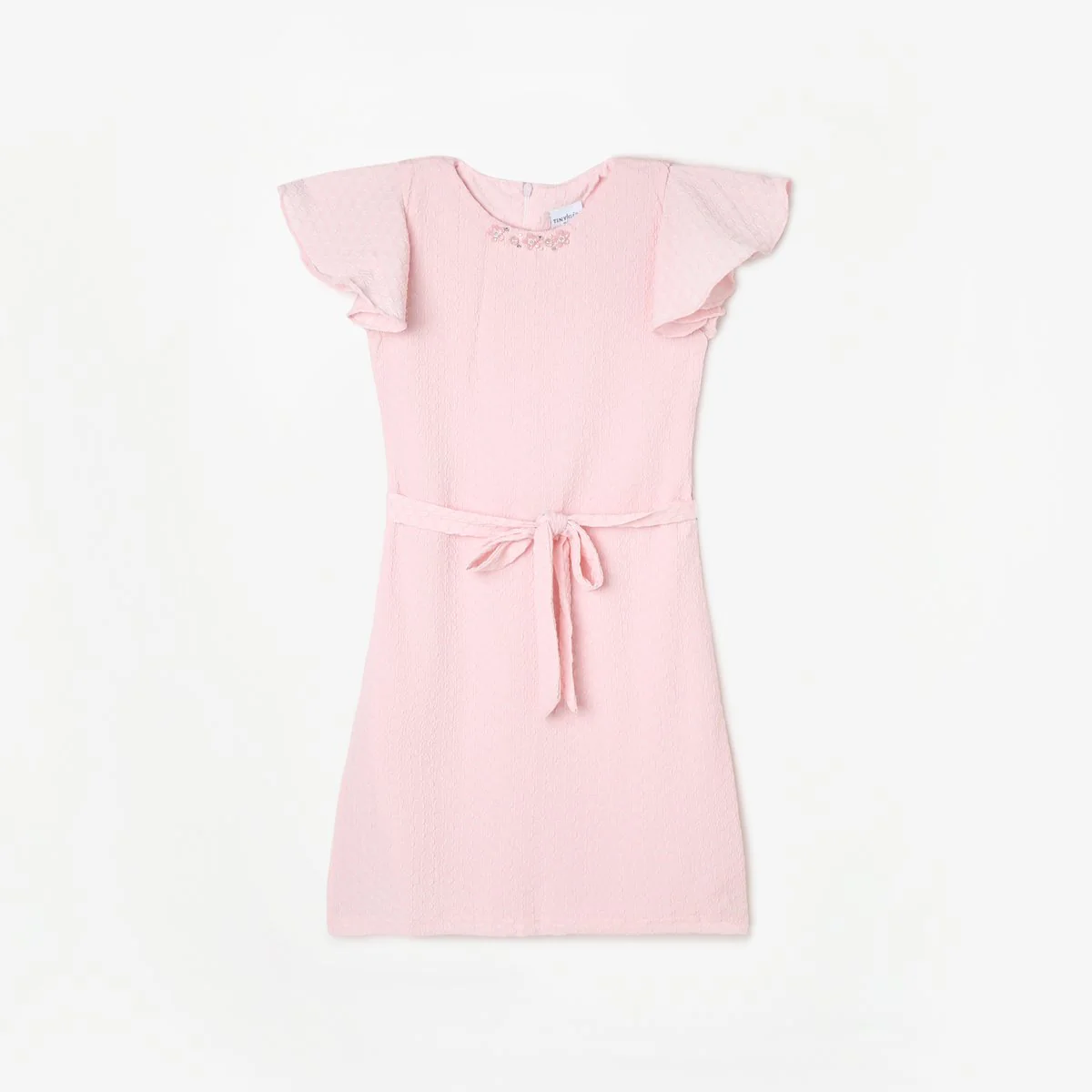 Pink Layered Net Dress M2025 - Image 6