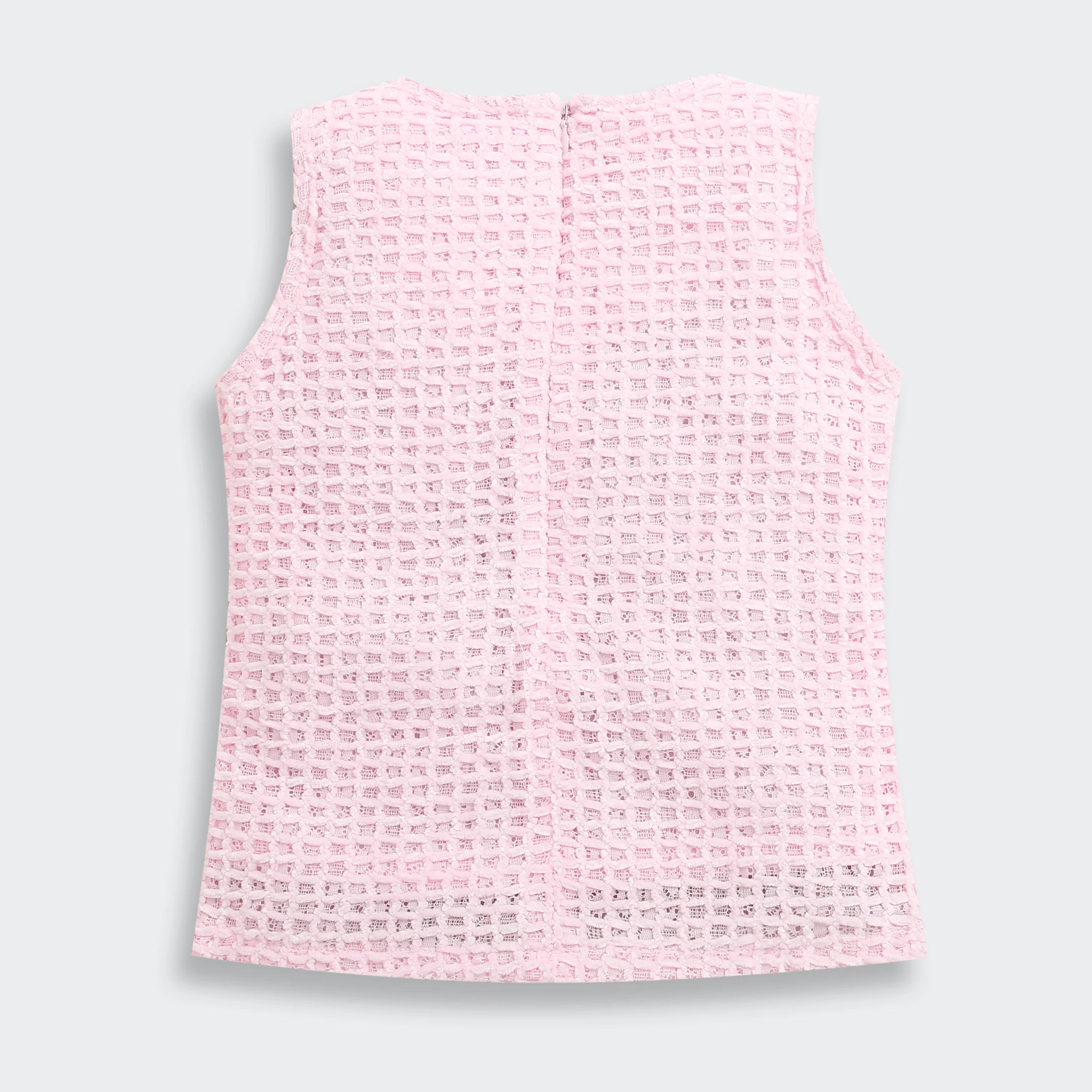 Pink Textured Sleeveless Top TG6367 - Image 2