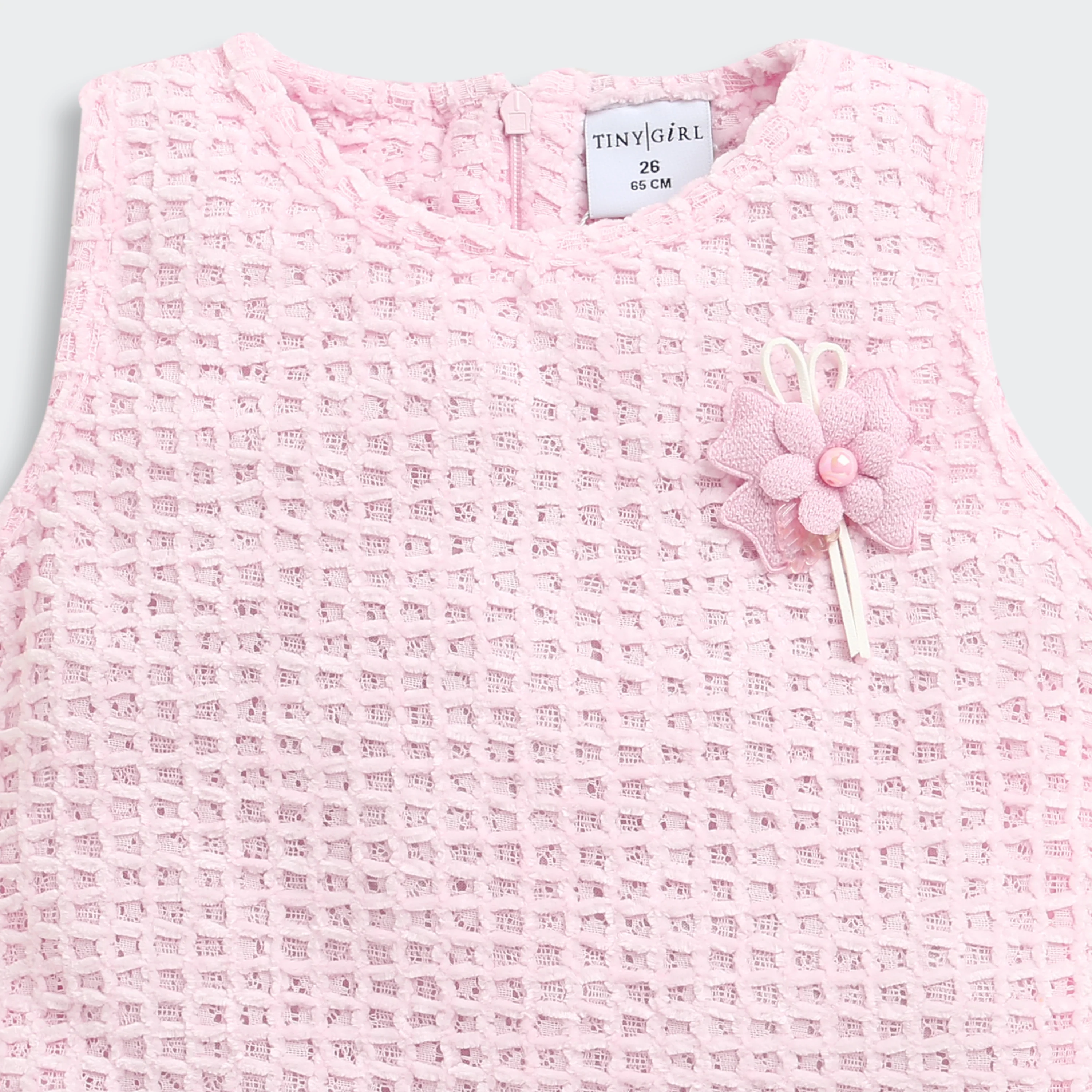 Pink Textured Sleeveless Top TG6367 - Image 3