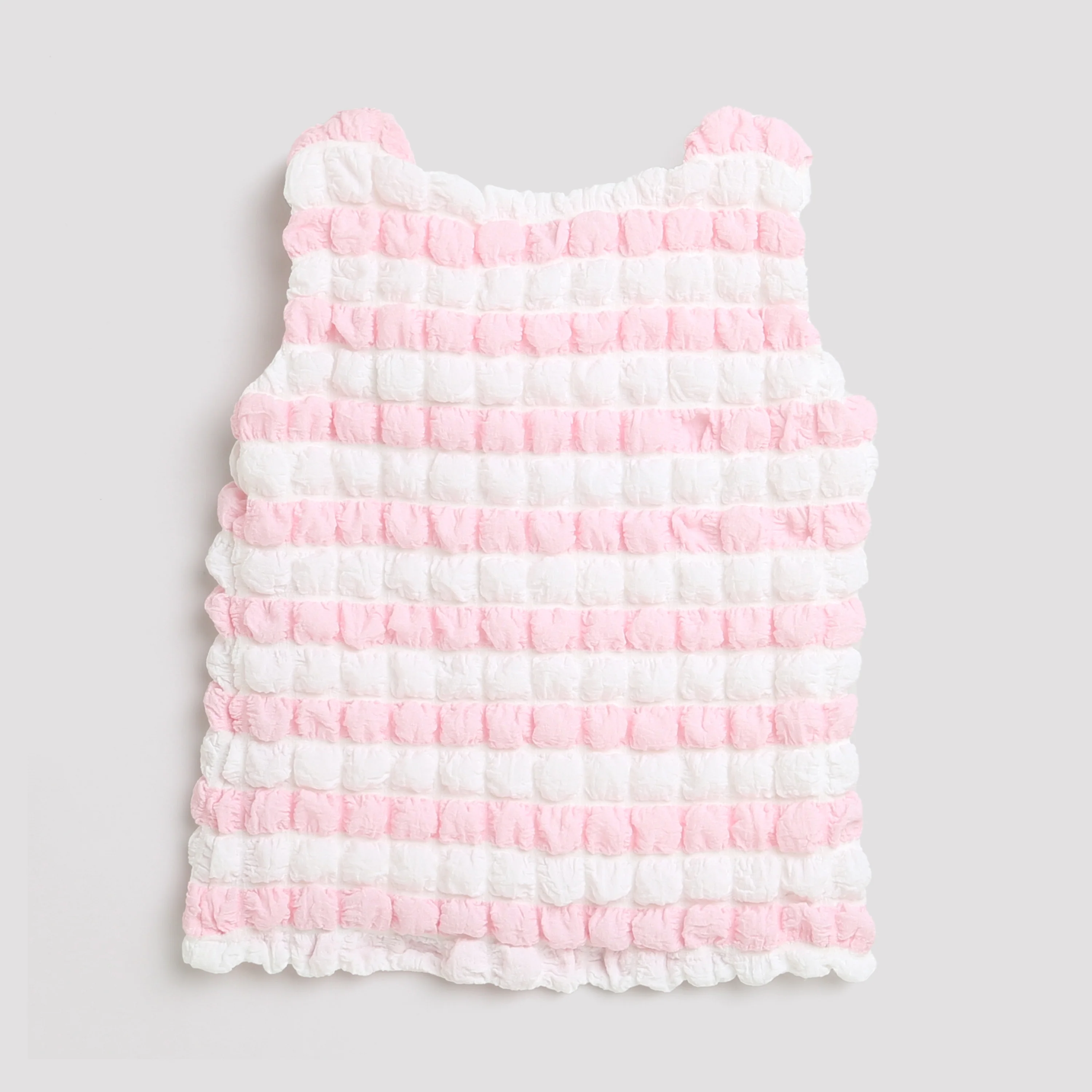 Pink & White Textured Sleeveless Top TG5020 - Image 6