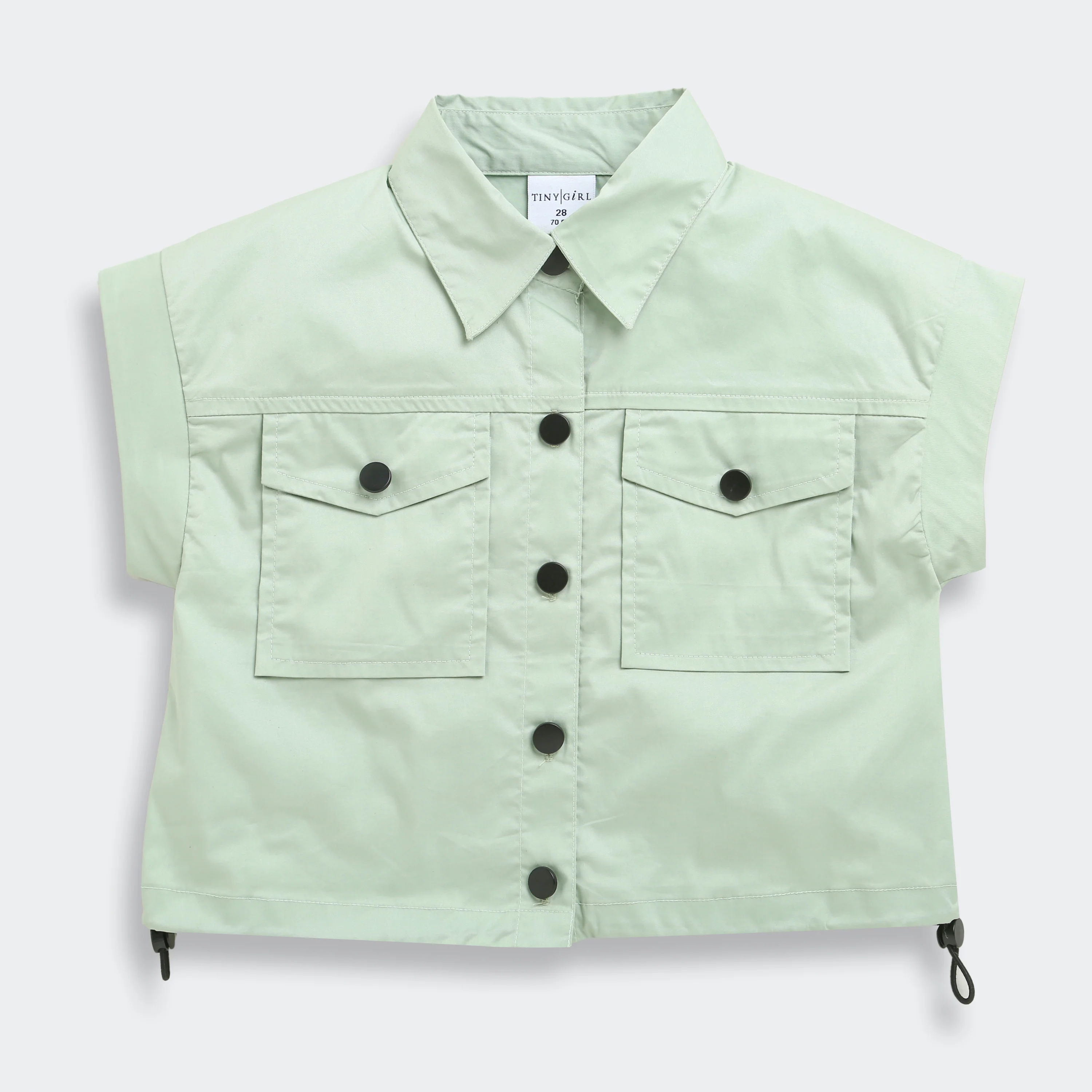 Pista Green Collar Casual Top TG6415 - Image 5
