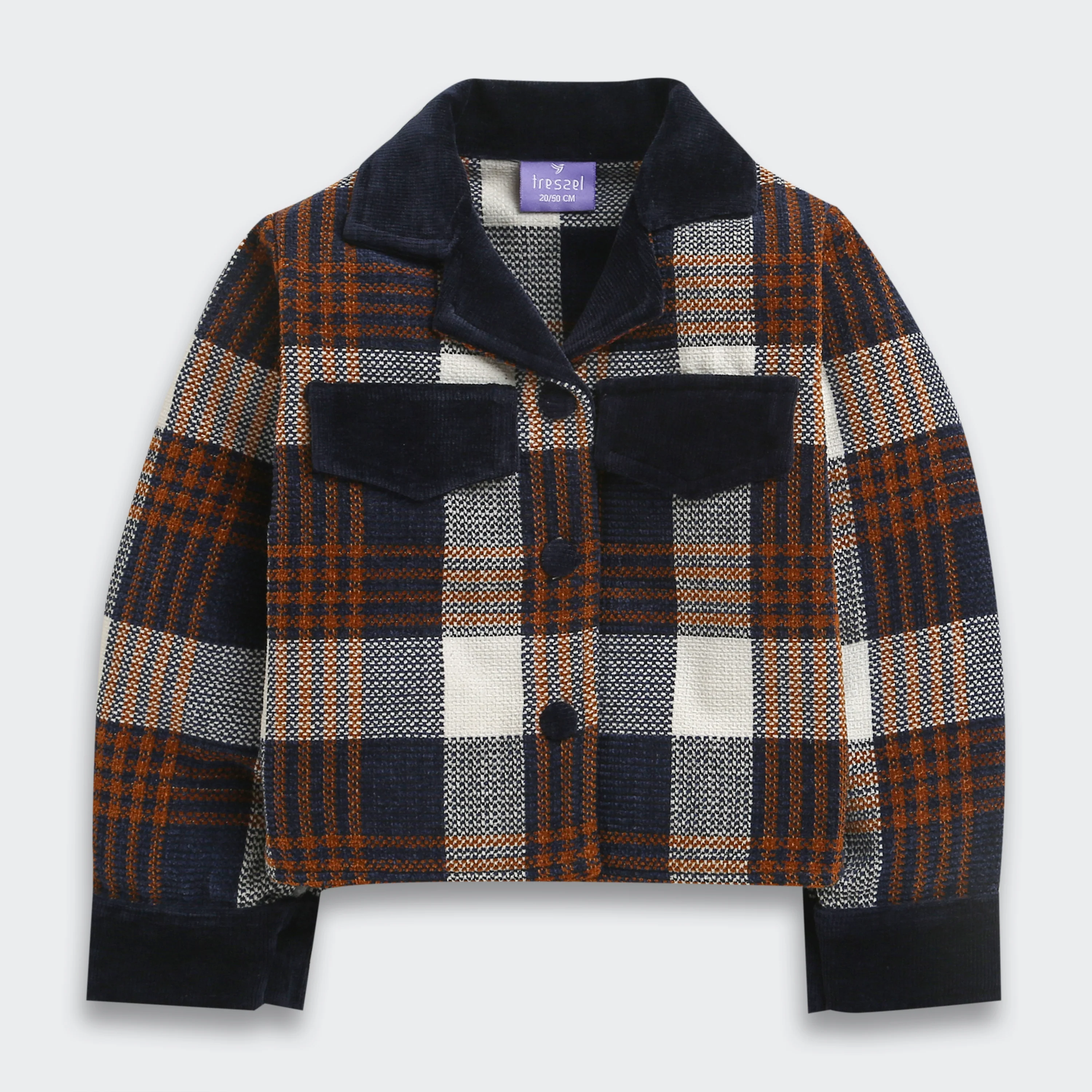 Plaid Jacket & Black Flared Pants Set TSSET40550 - Image 8