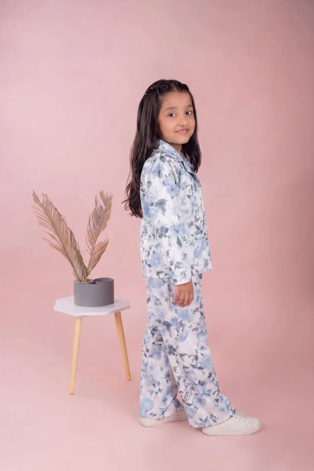 Powder Blue Floral Co-Ord Set 1031 - Image 3