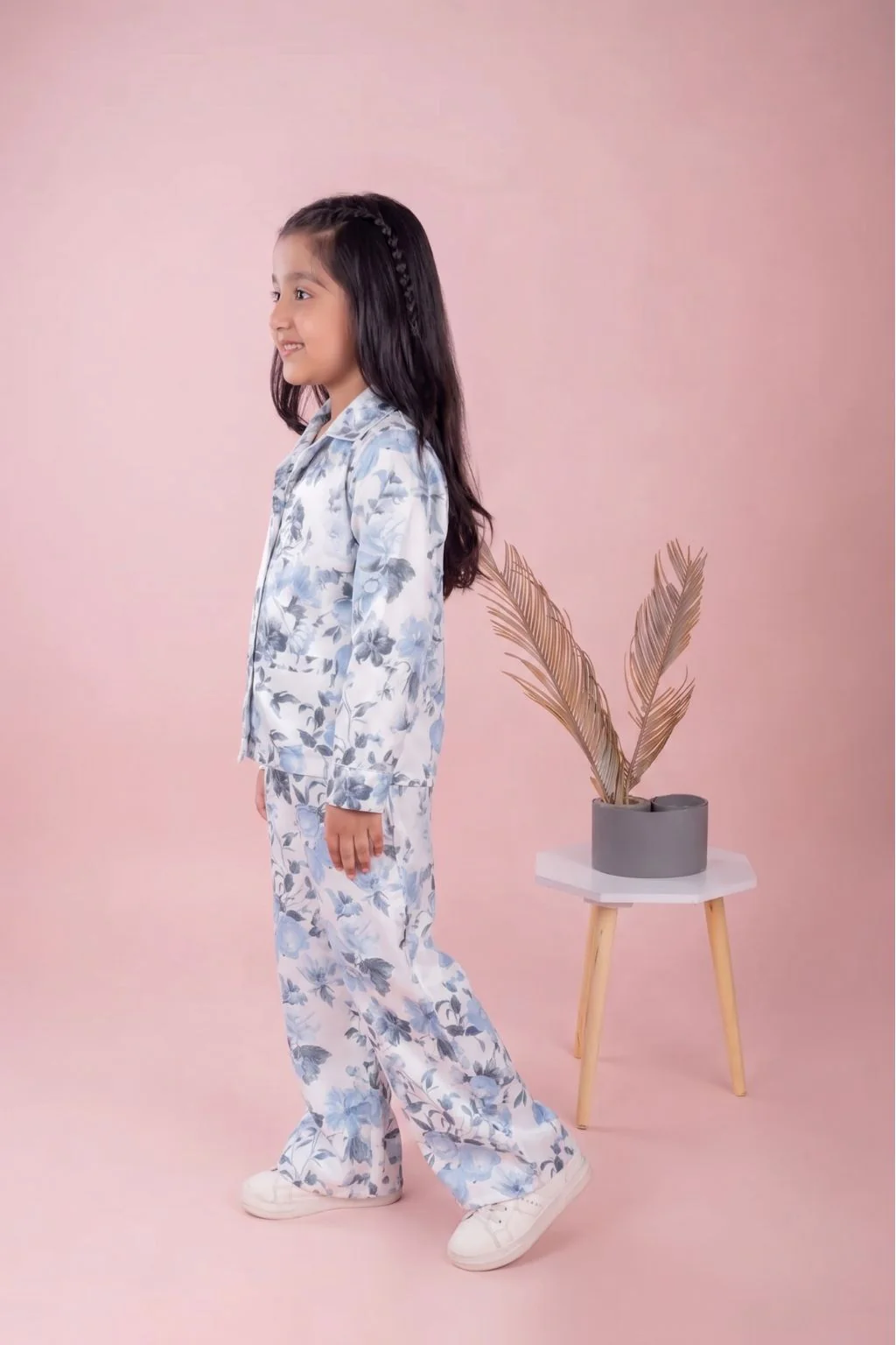 Powder Blue Floral Co-Ord Set 1031 - Image 4