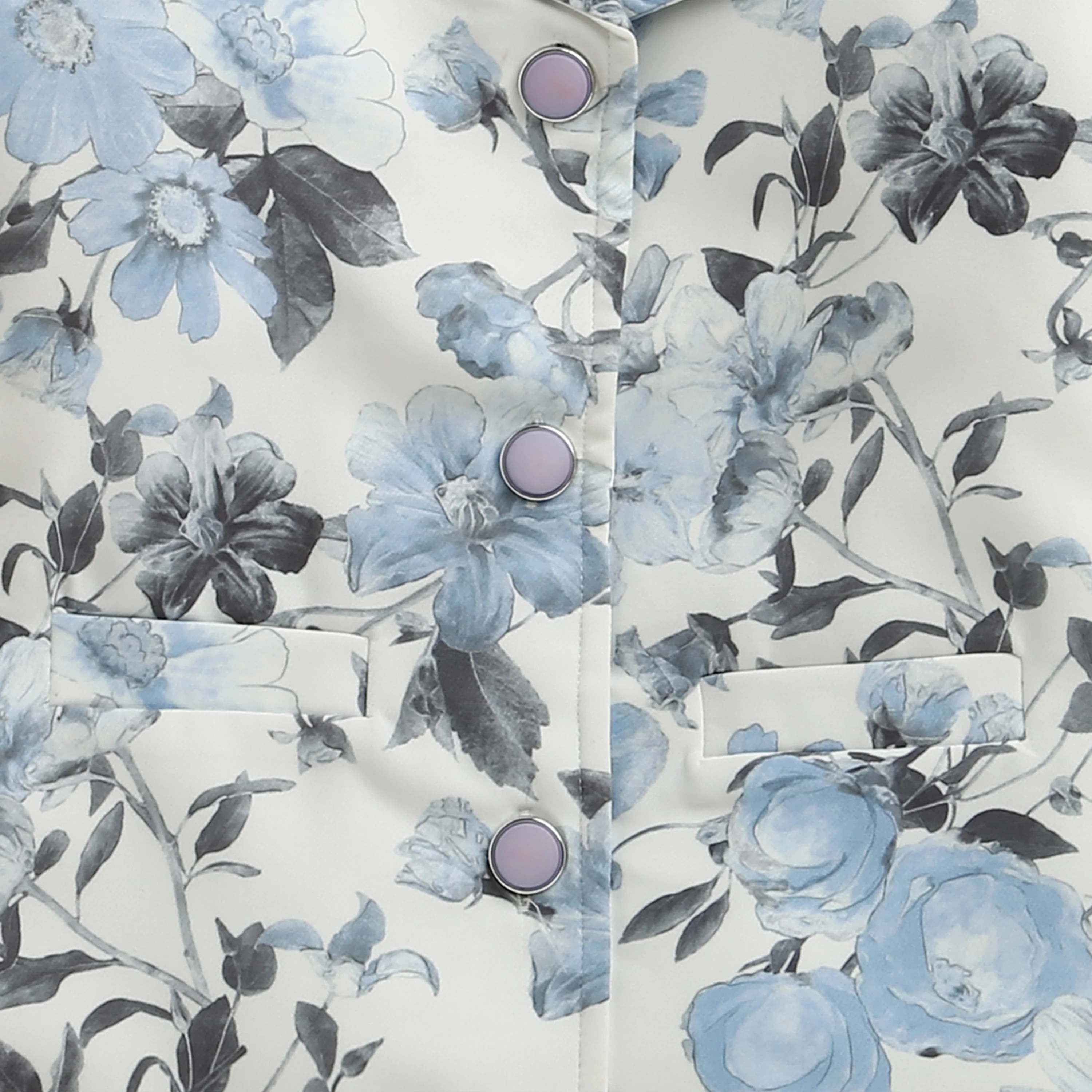 Powder Blue Floral Co-Ord Set 1031 - Image 9