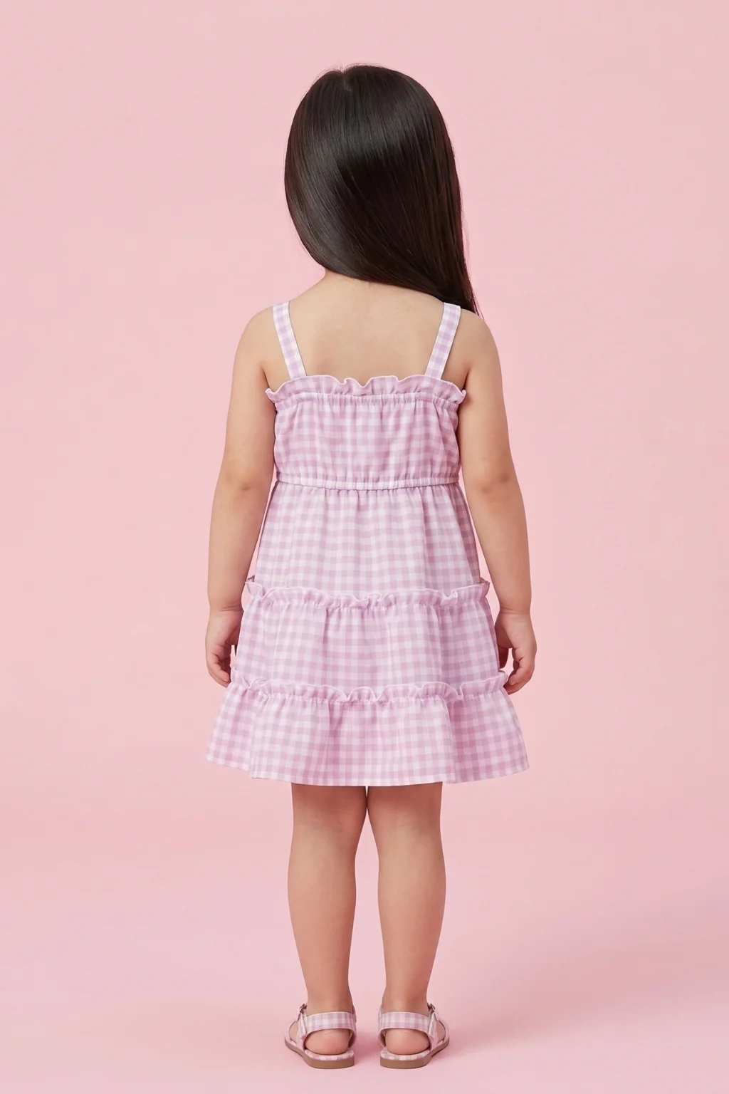 Purple Tiered Ruffle Summer Dress TSIM021 - Image 2