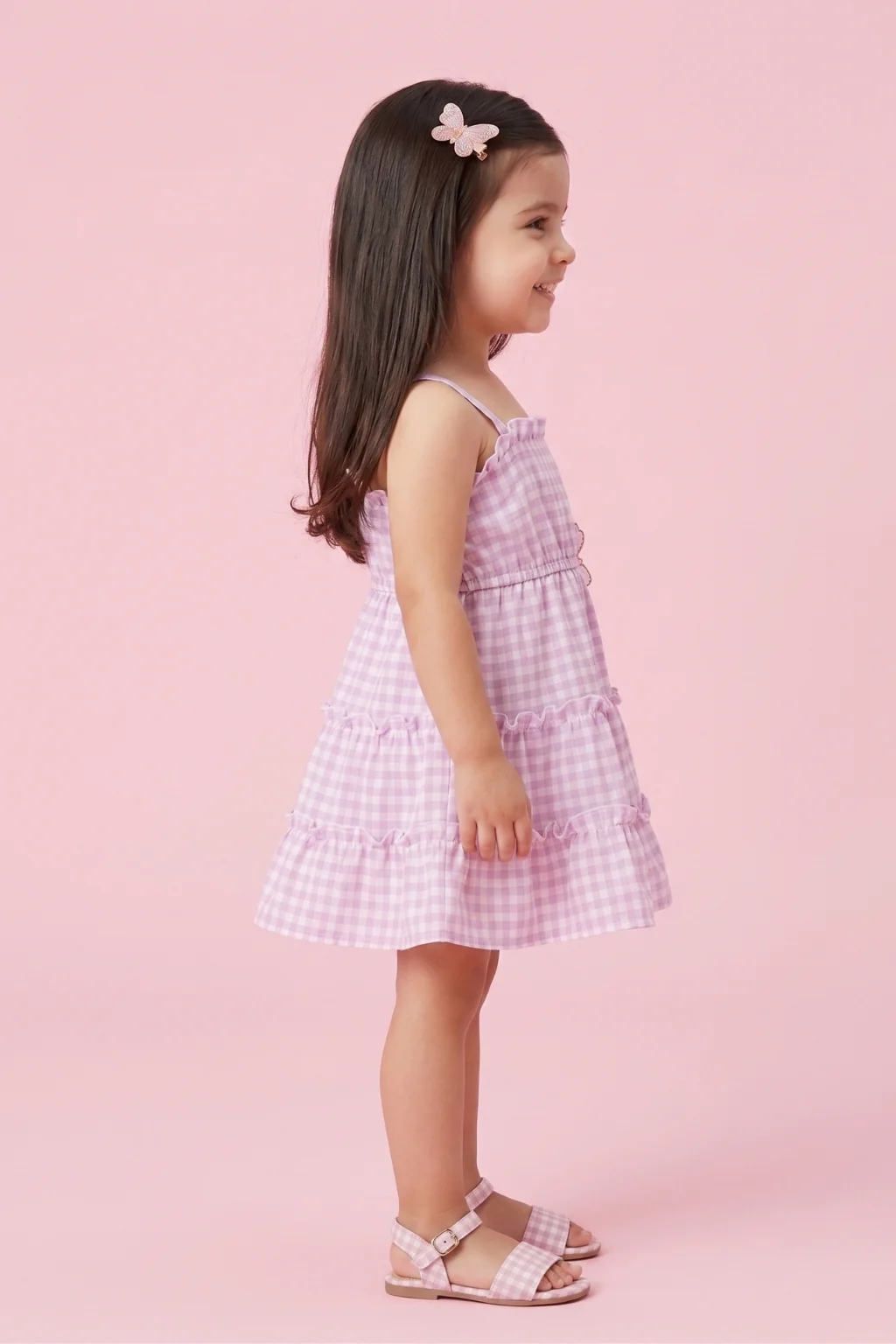 Purple Tiered Ruffle Summer Dress TSIM021 - Image 3