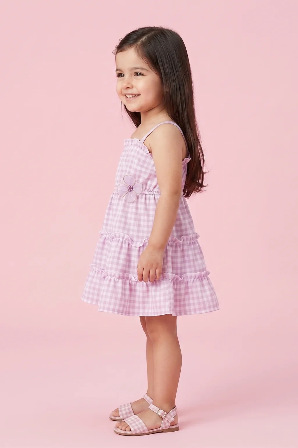 Purple Tiered Ruffle Summer Dress TSIM021 - Image 4