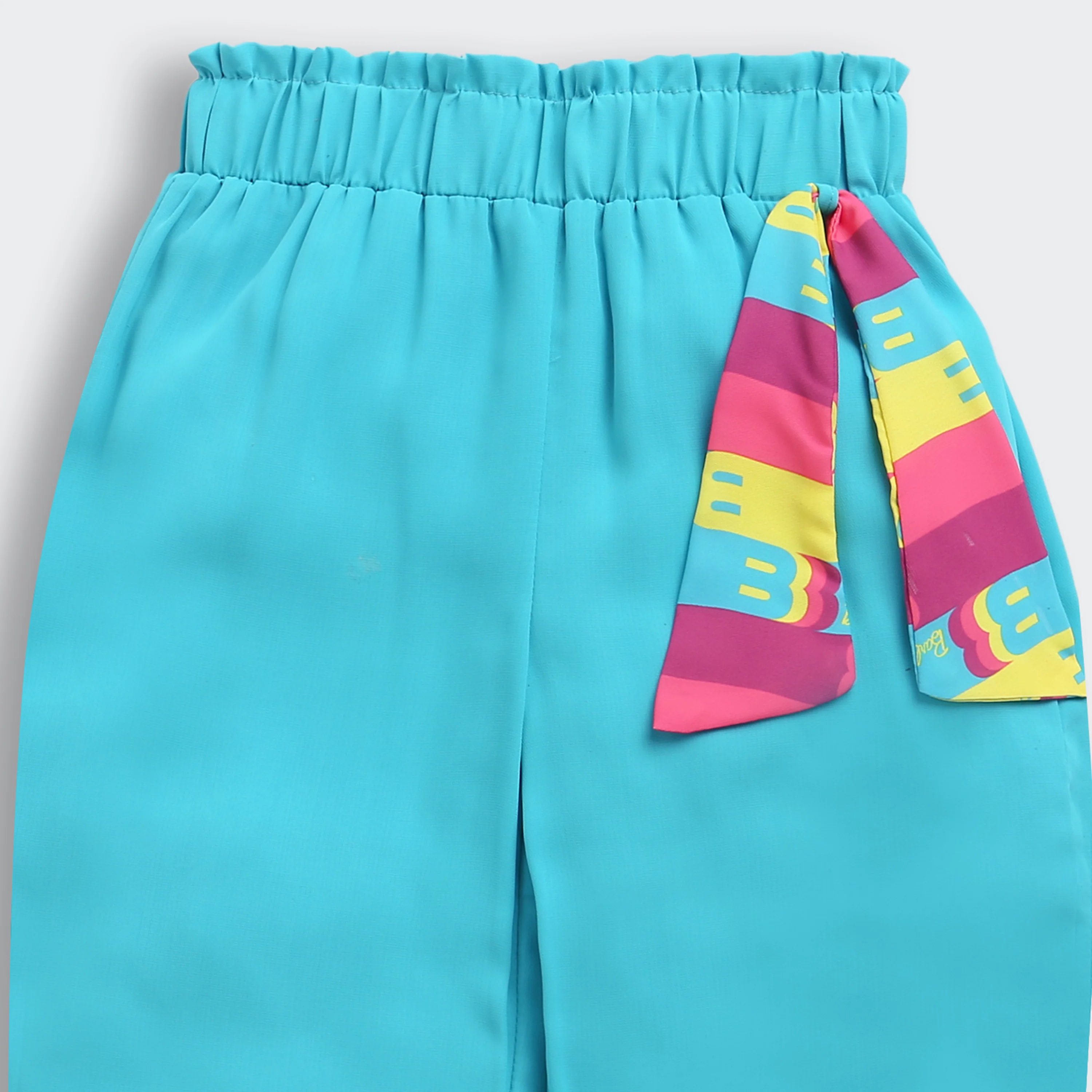 Rainbow Stripe Top & Aqua Pants Set BASET346 - Image 12