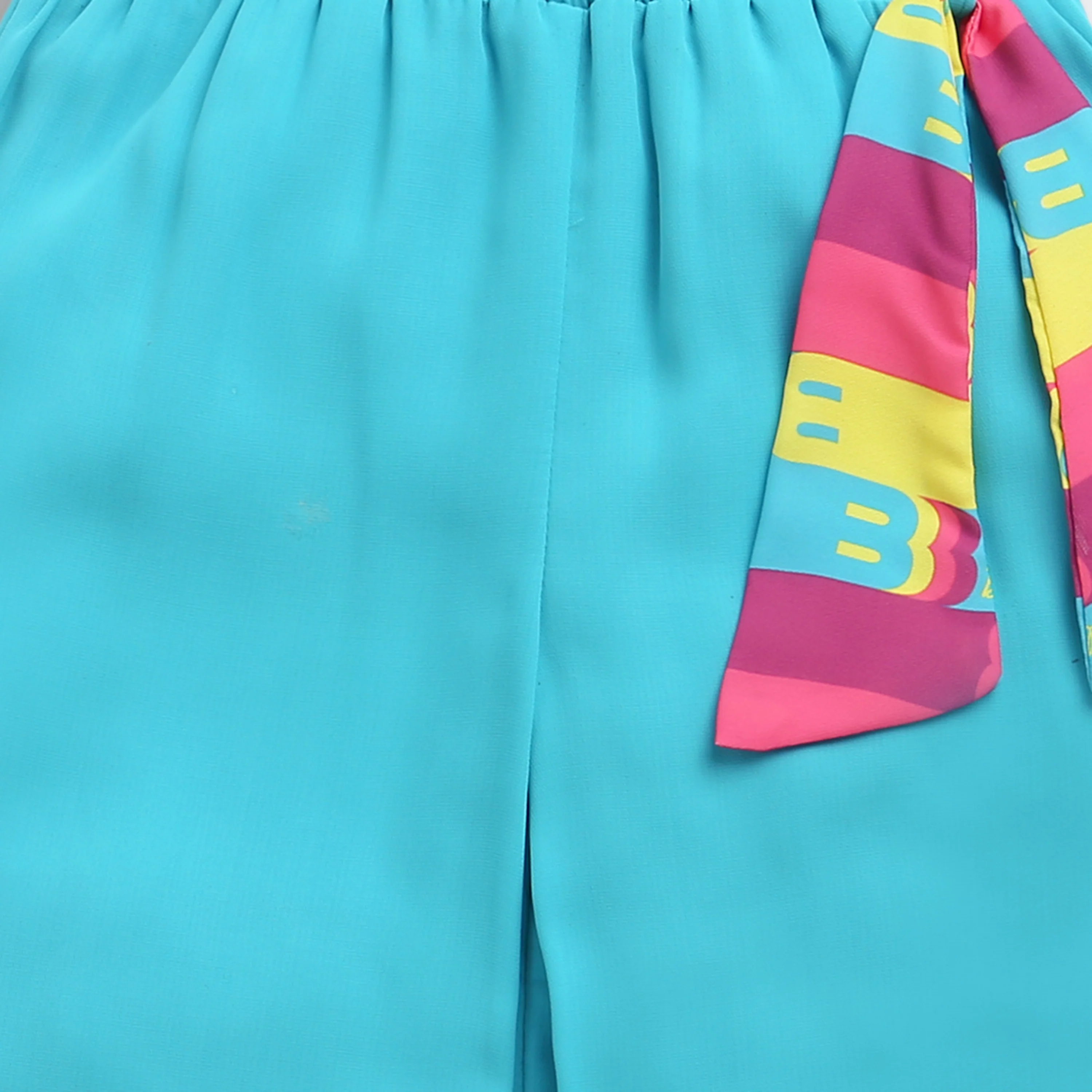 Rainbow Stripe Top & Aqua Pants Set BASET346 - Image 13