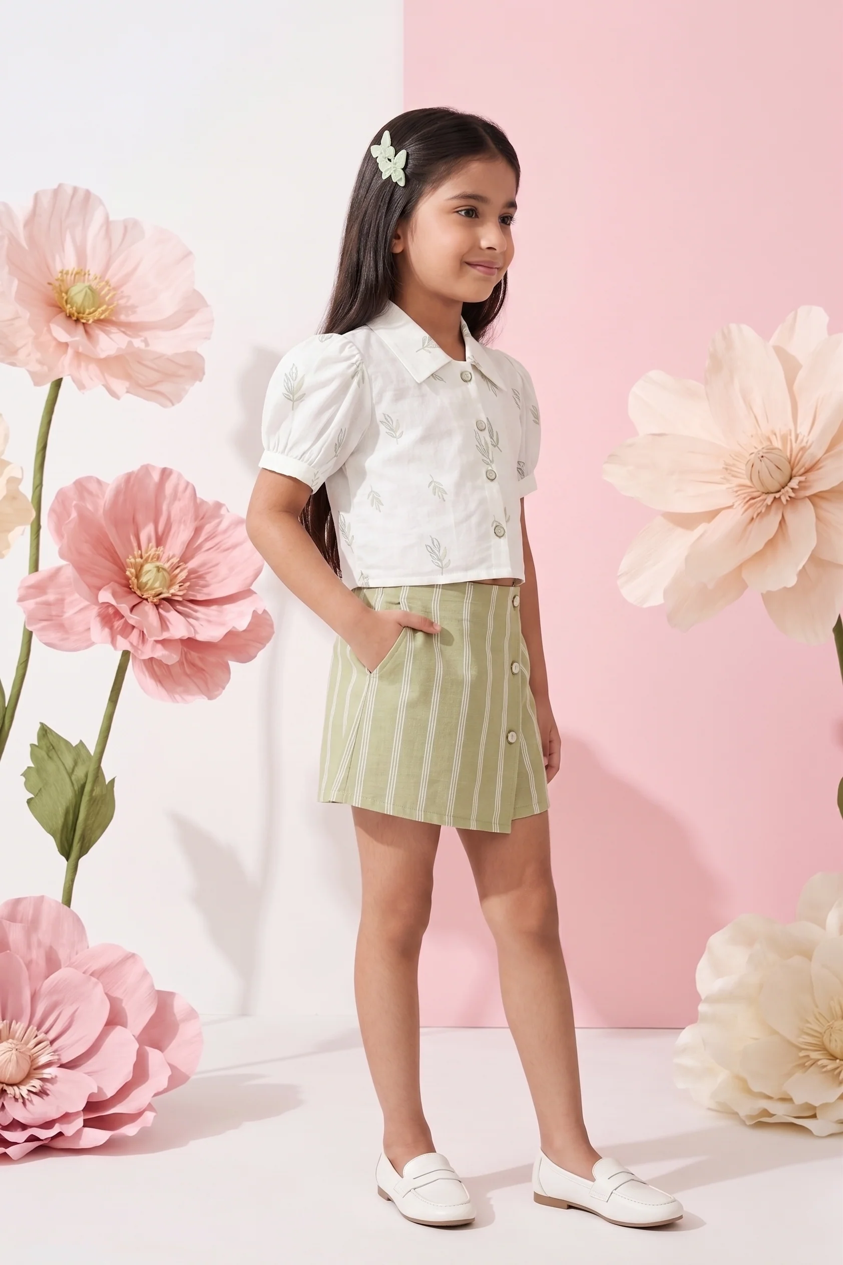 Sage Leaf Shirt & Skort Co-Ord Set 2087 - Image 3