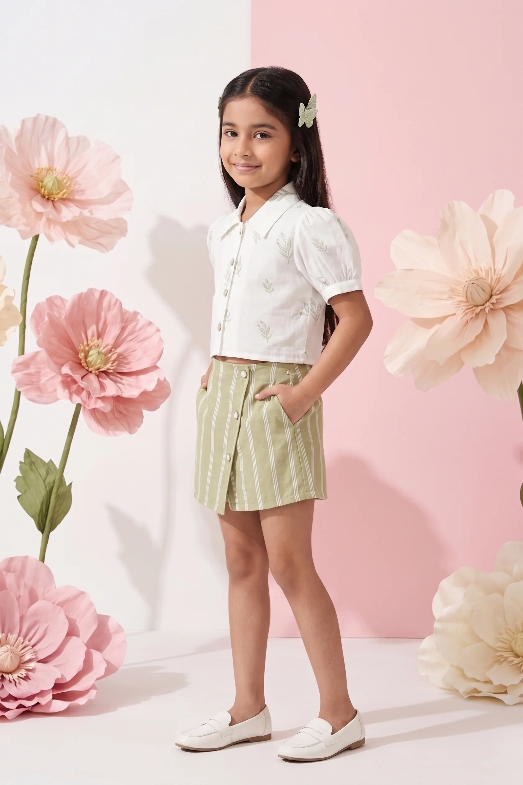Sage Leaf Shirt & Skort Co-Ord Set 2087 - Image 4