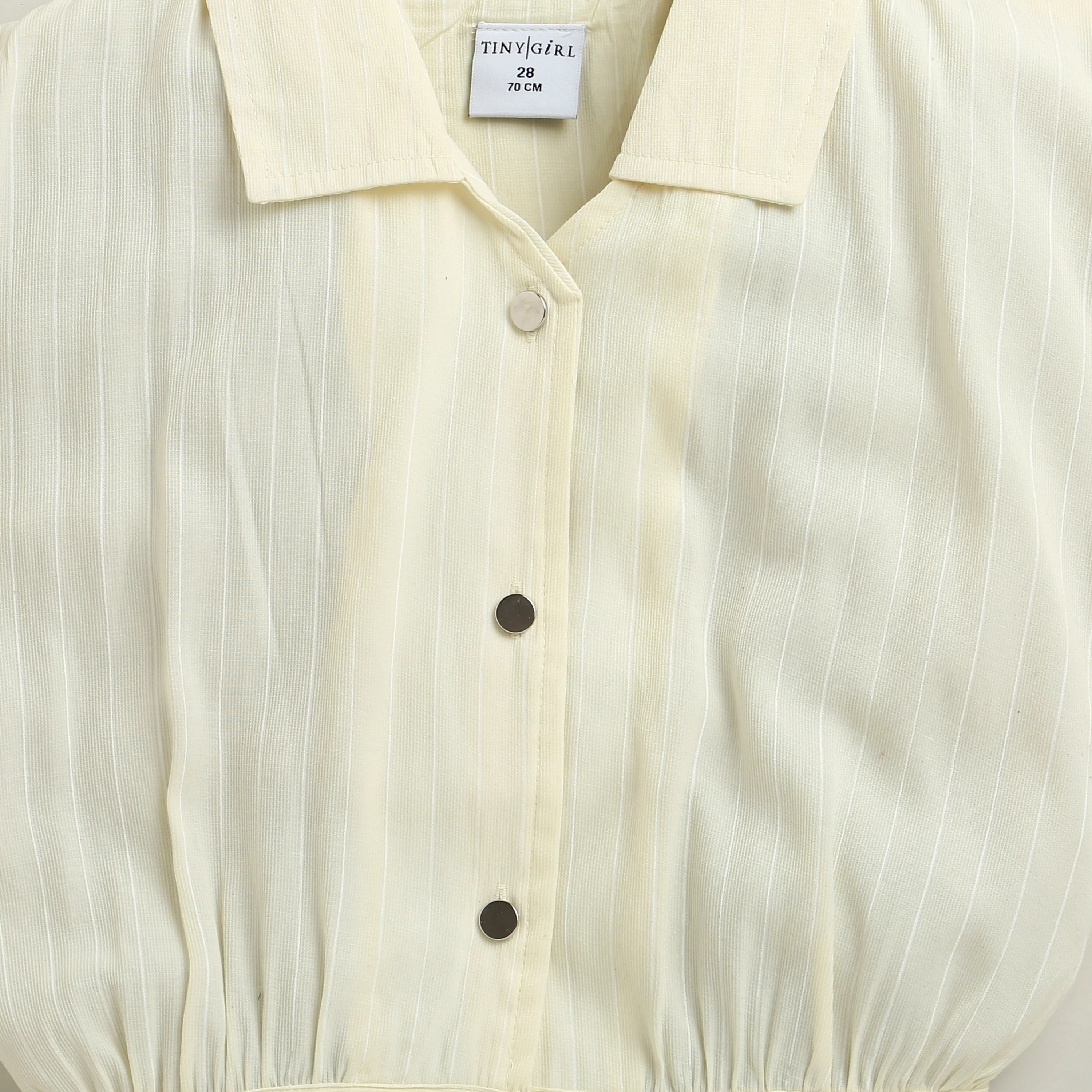Sleeveless Light Yellow Collared Top TG6136 - Image 8