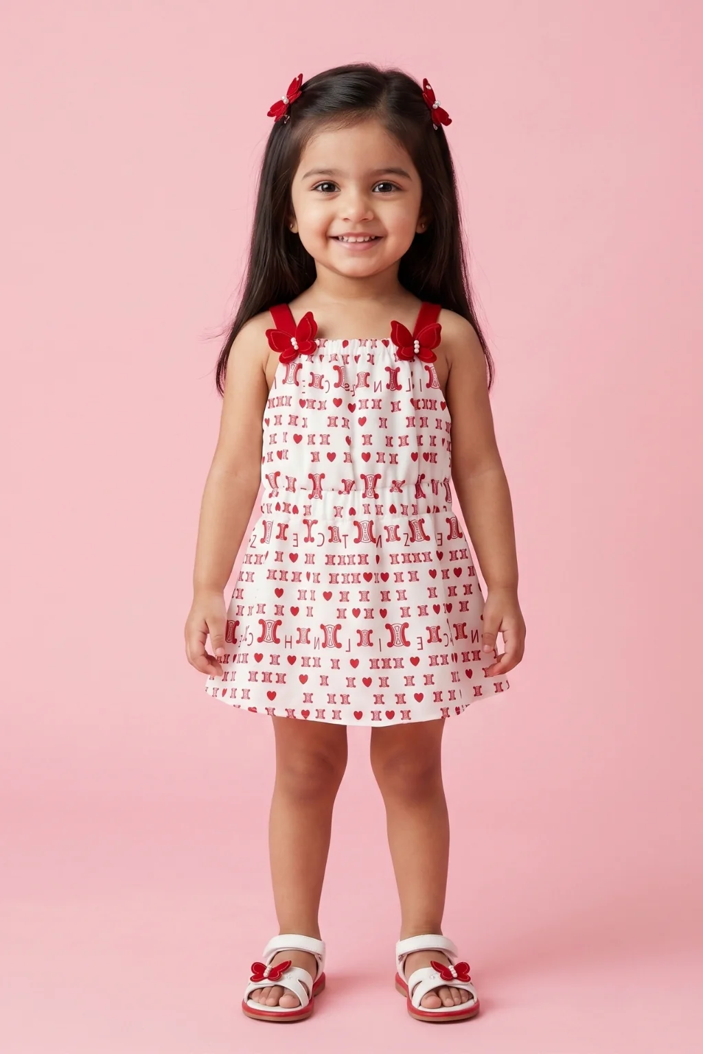 Playful Heart Motif Summer Dress TSIM003