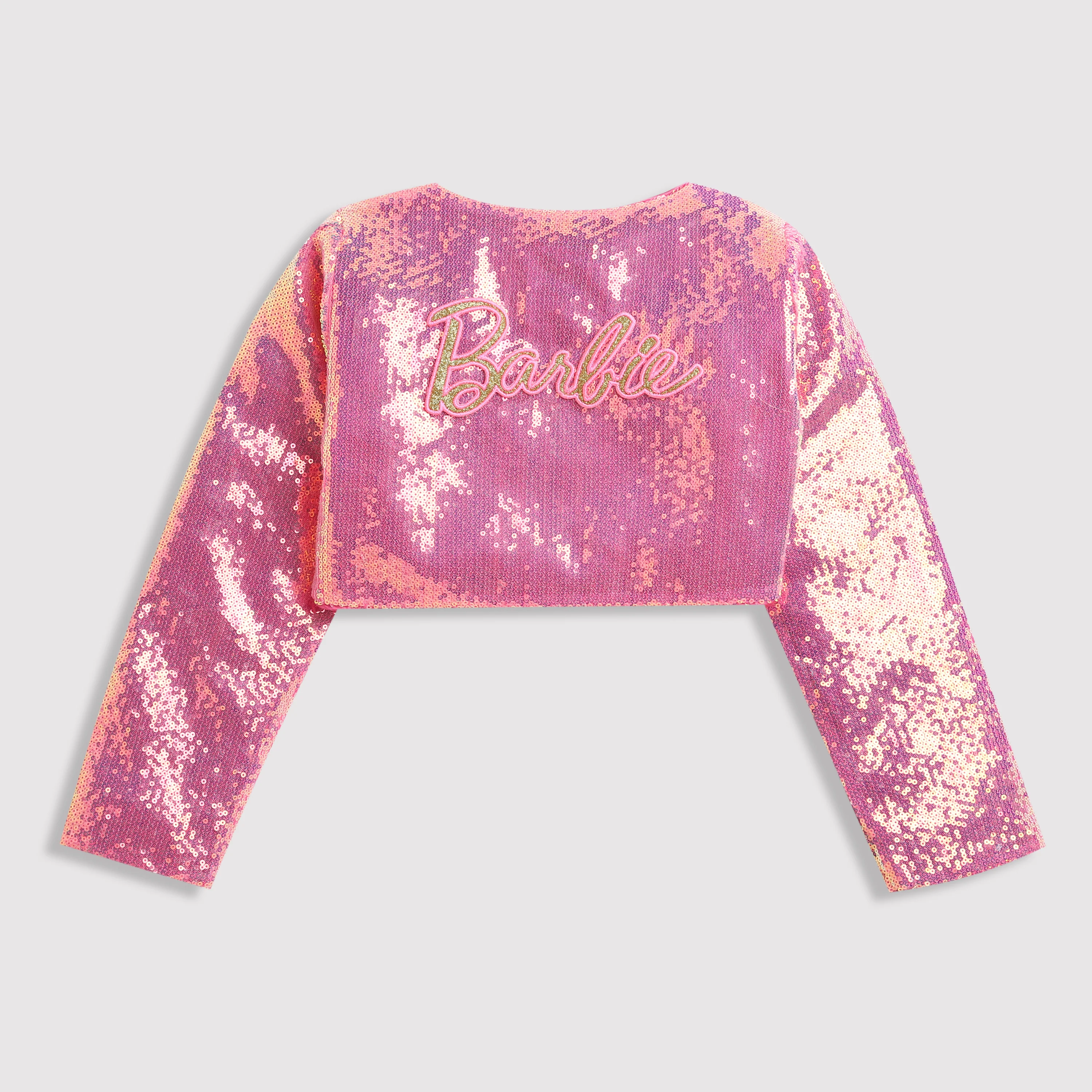 Sparkly Party Layer Pink Sequin Crop Shrug BASH101 - Image 6