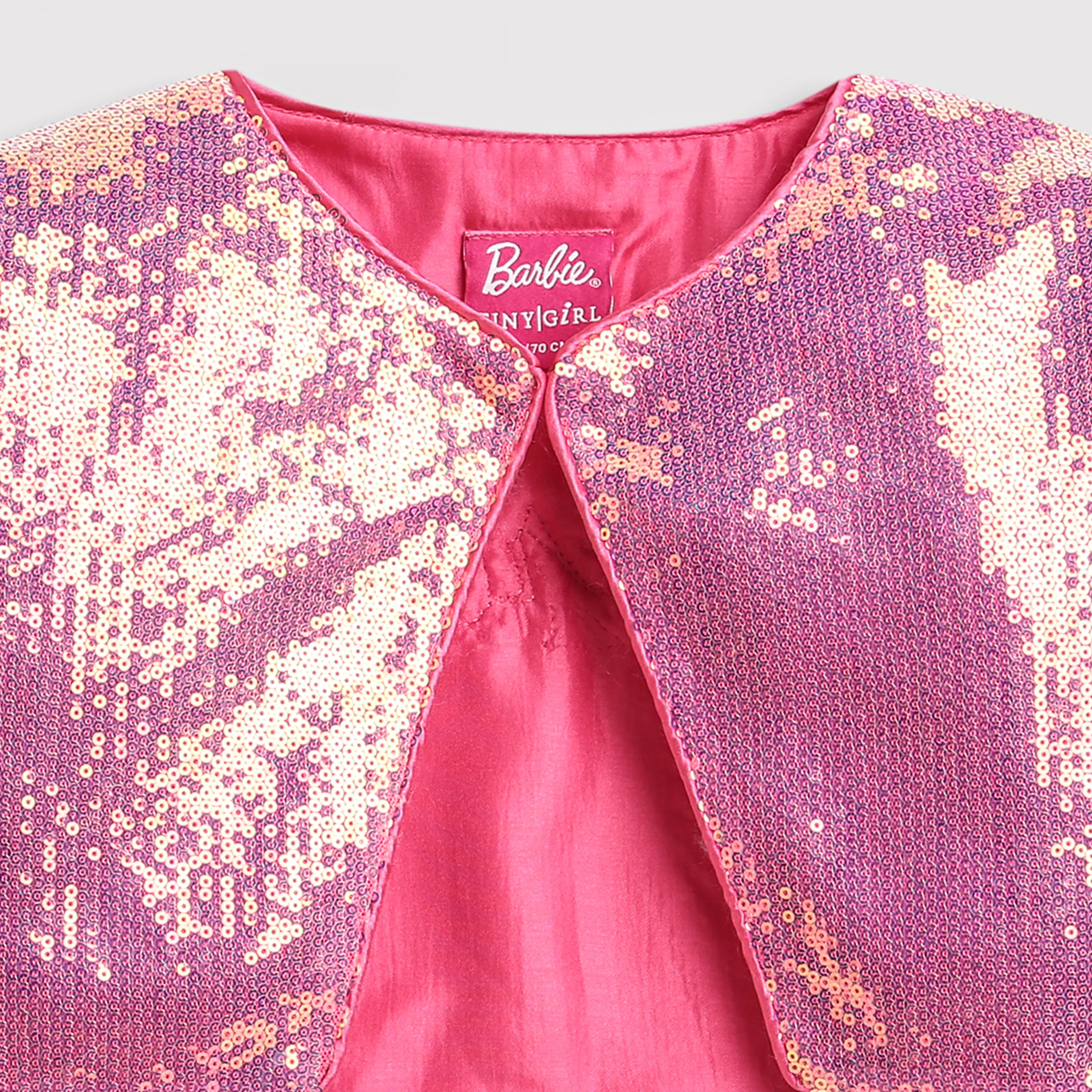 Sparkly Party Layer Pink Sequin Crop Shrug BASH101 - Image 7