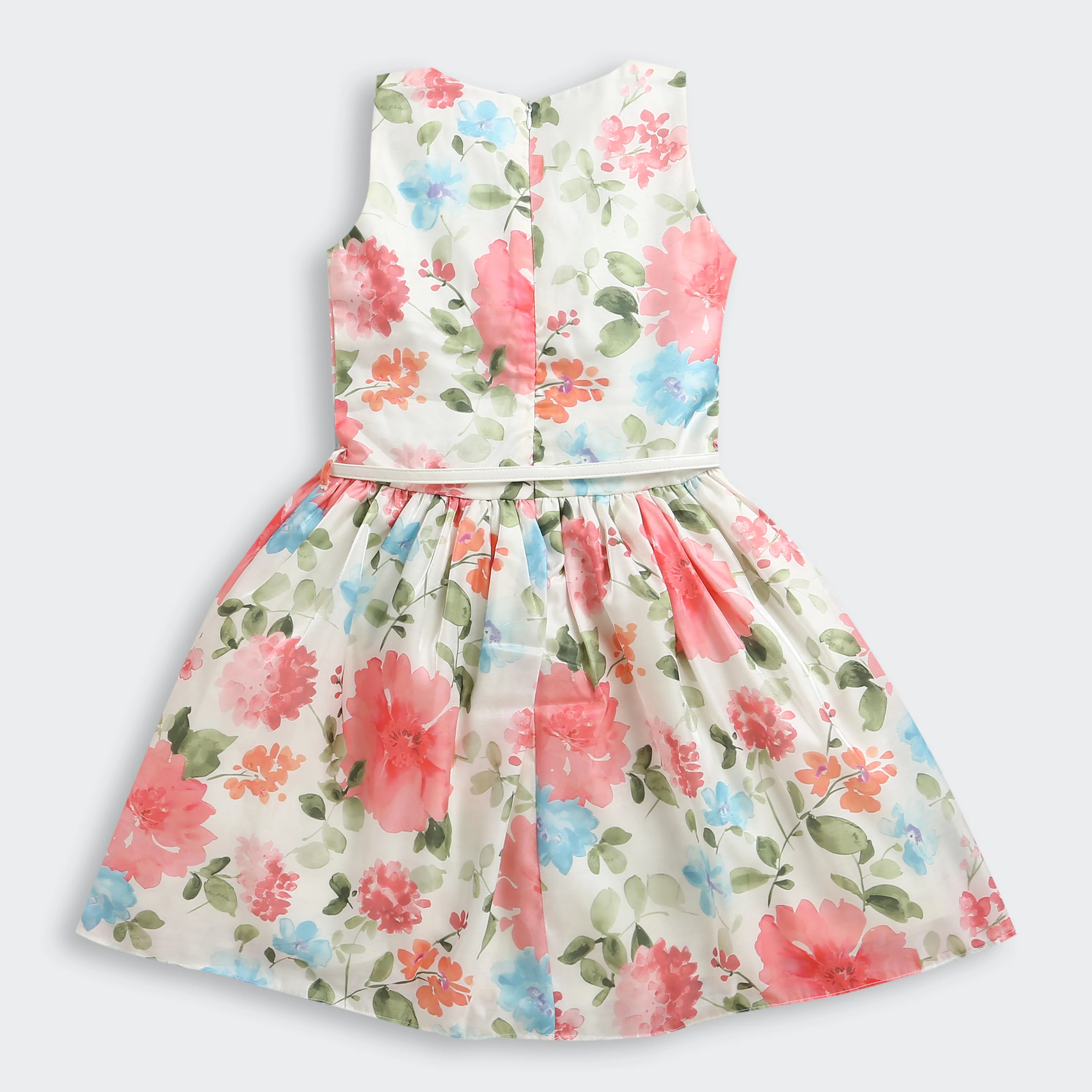 Stylish Layered Look Shrug & Floral Dress F576 - Image 7