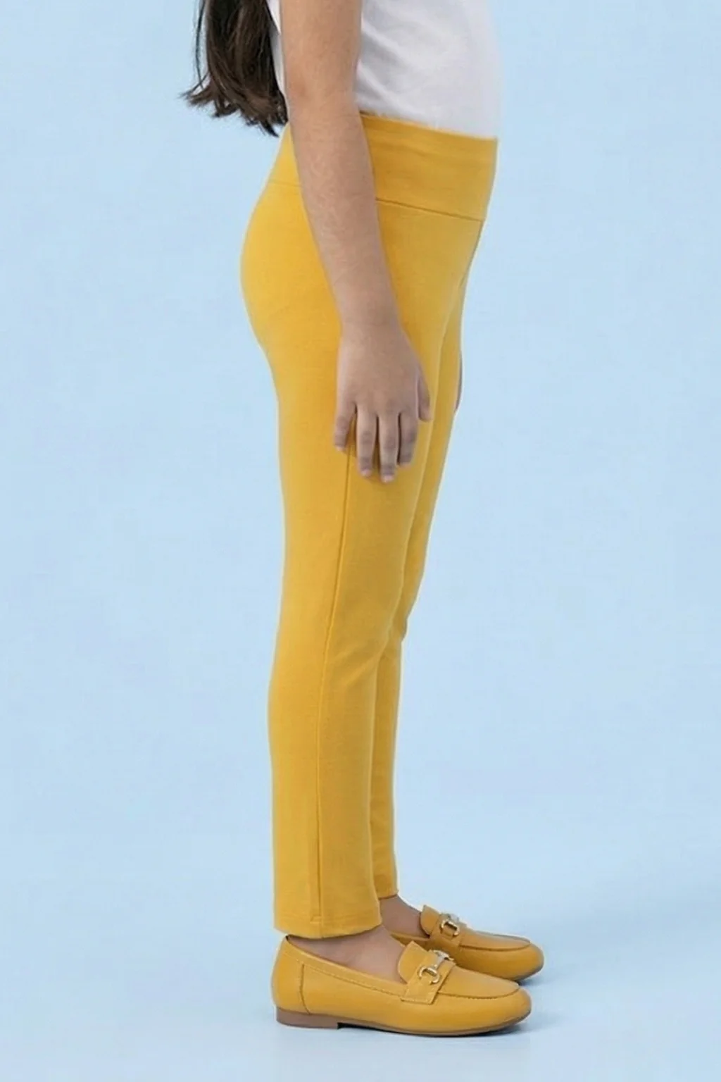 Sunny Yellow Cotton Jeggings JG867 - Image 3