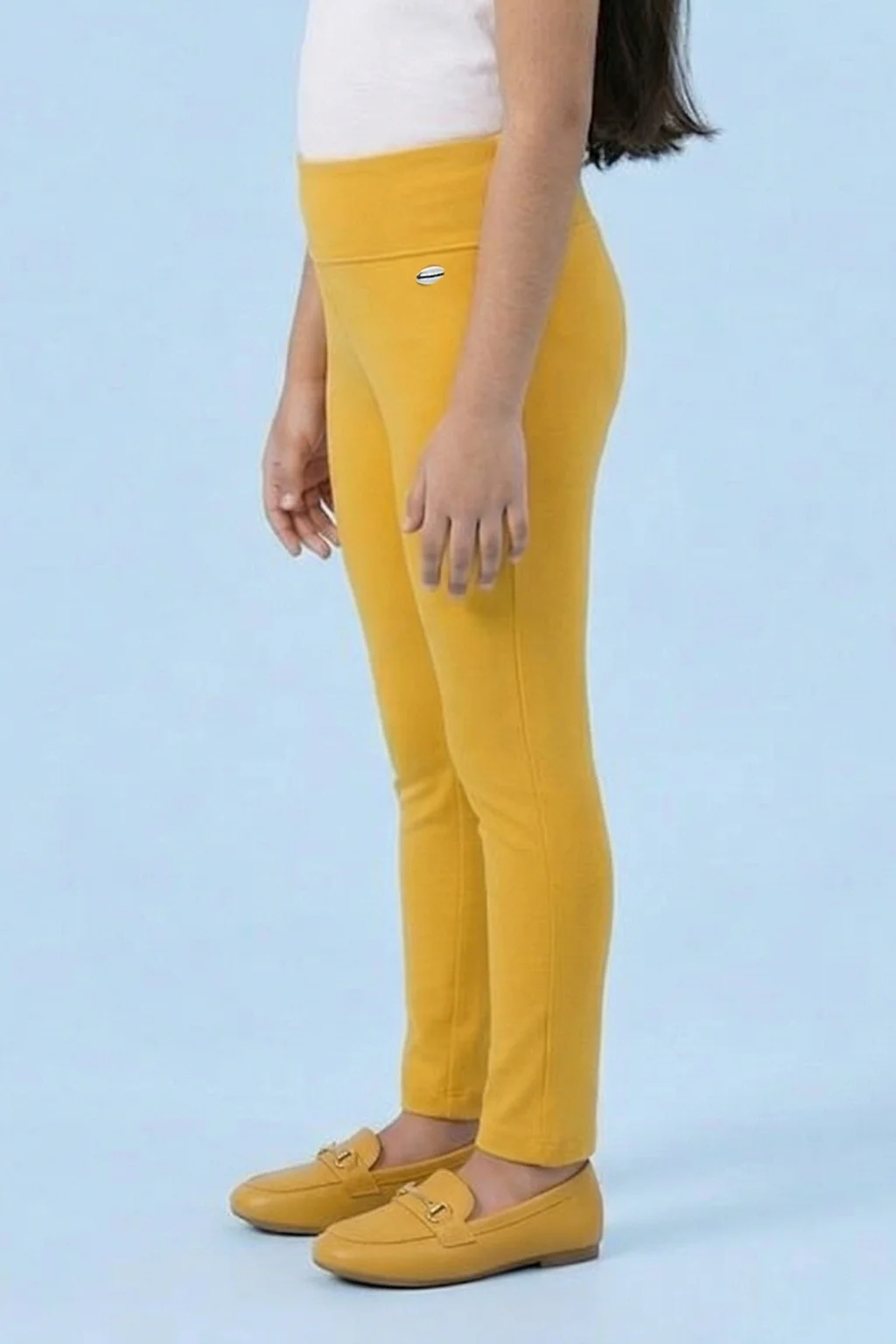 Sunny Yellow Cotton Jeggings JG867 - Image 4