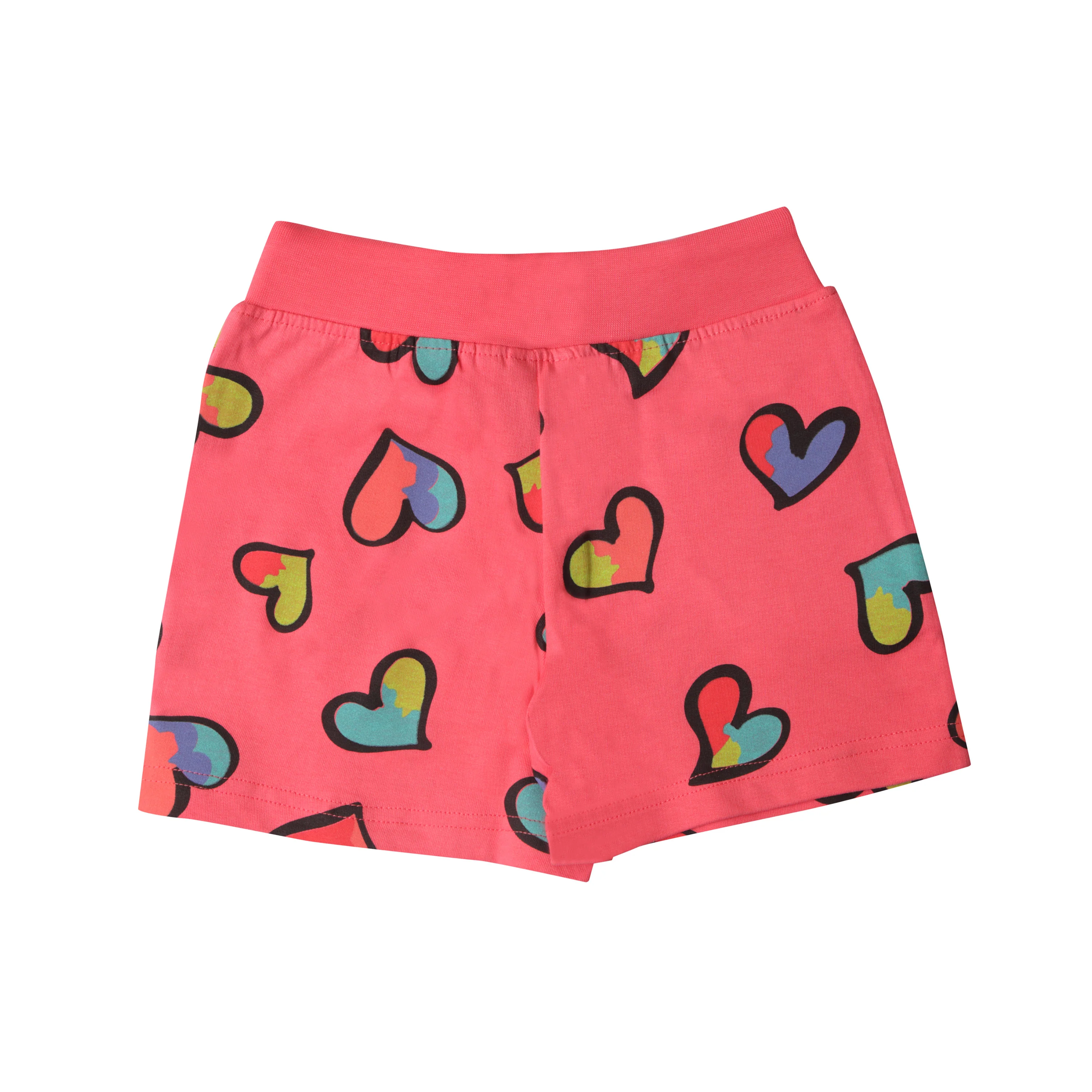 Coral Heart Print Shorts H874 - Image 6