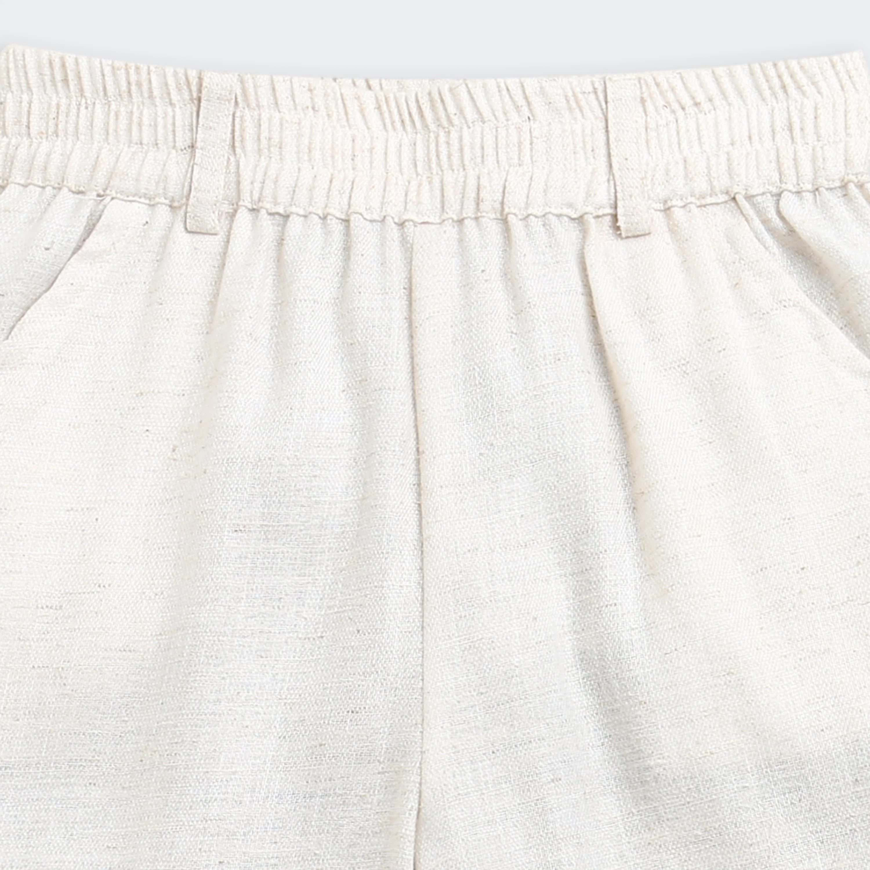 Girls Cream Linen Co-ord Set 2083 - Image 13