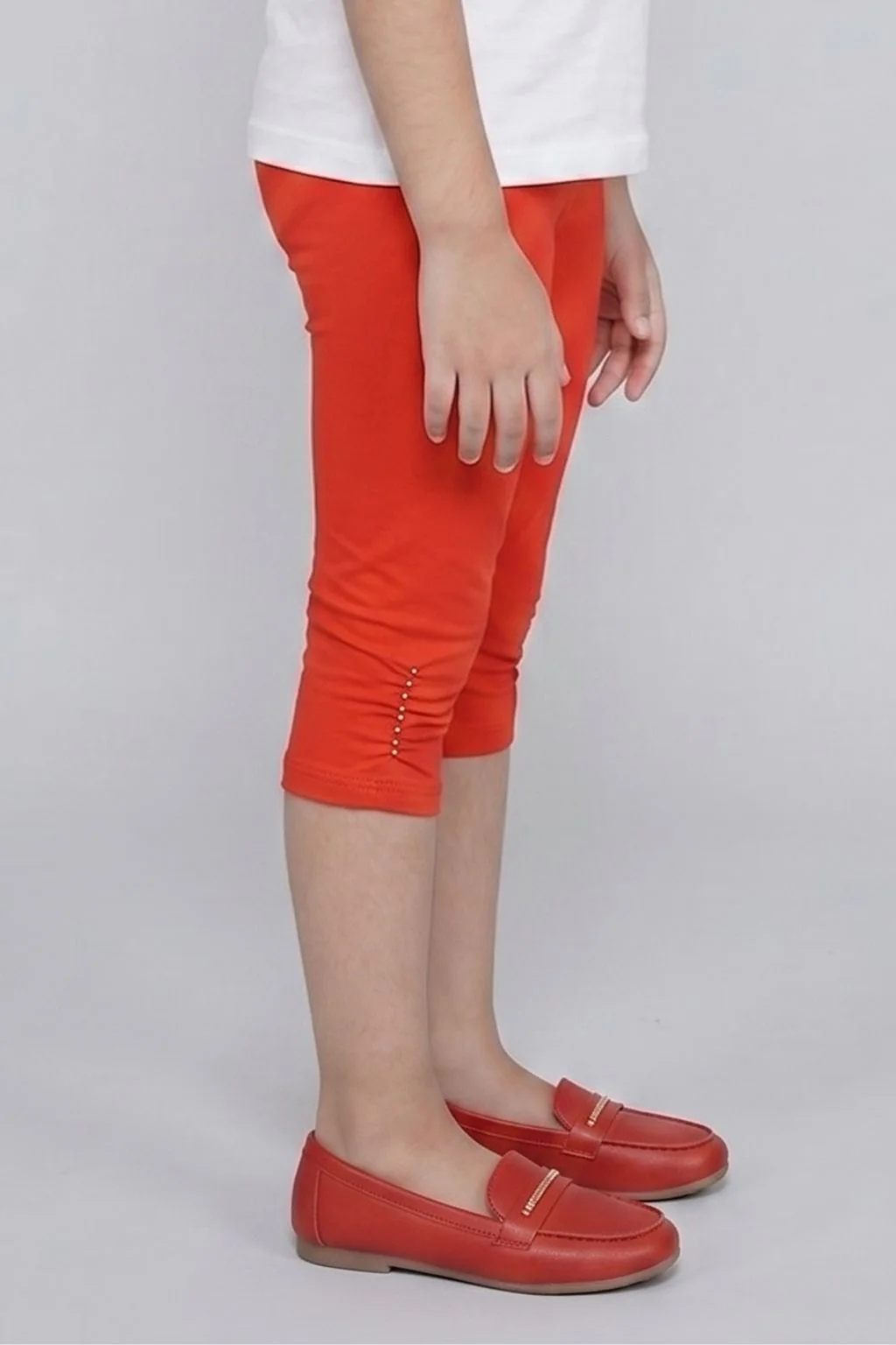 Tomato 3/4th Slim Fit Leggings LG725 - Image 3