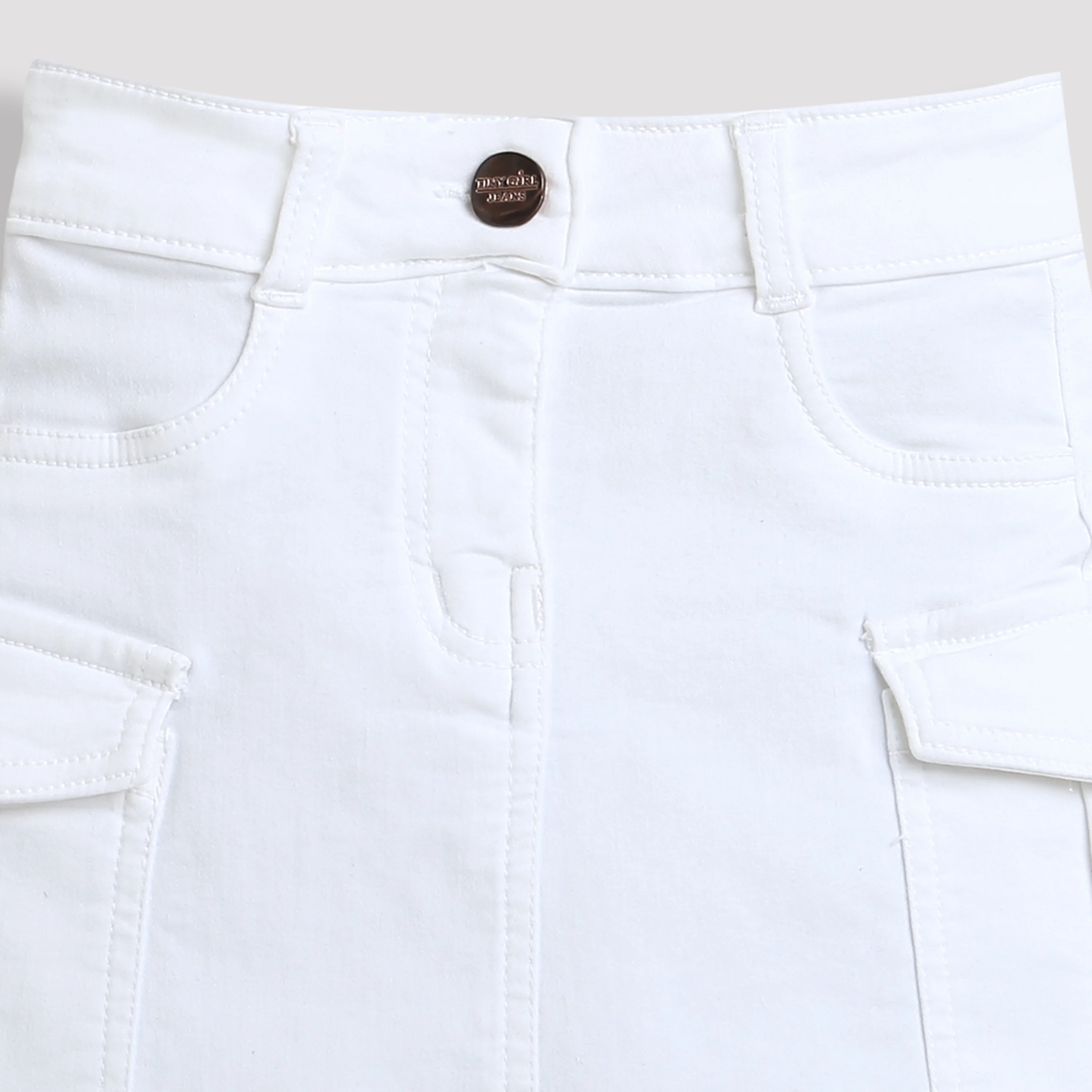 White Cargo Skirt H985 - Image 7