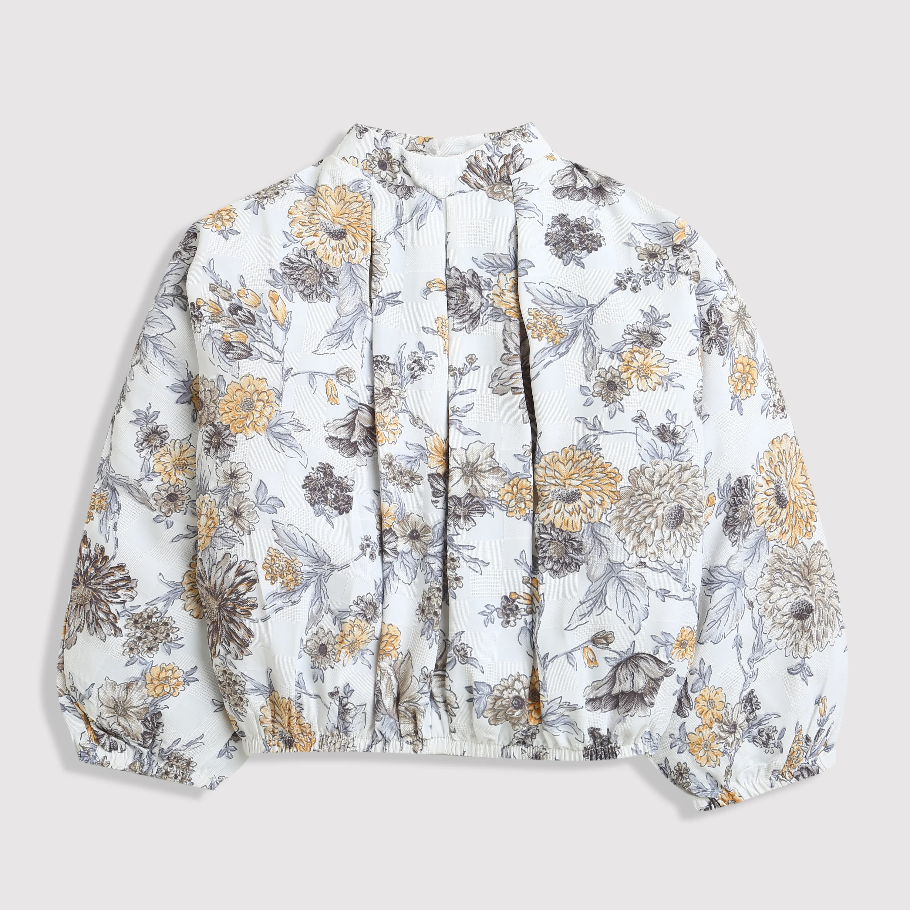 White Floral Ruffle Sleeve Girls Top TG6062 - Image 5