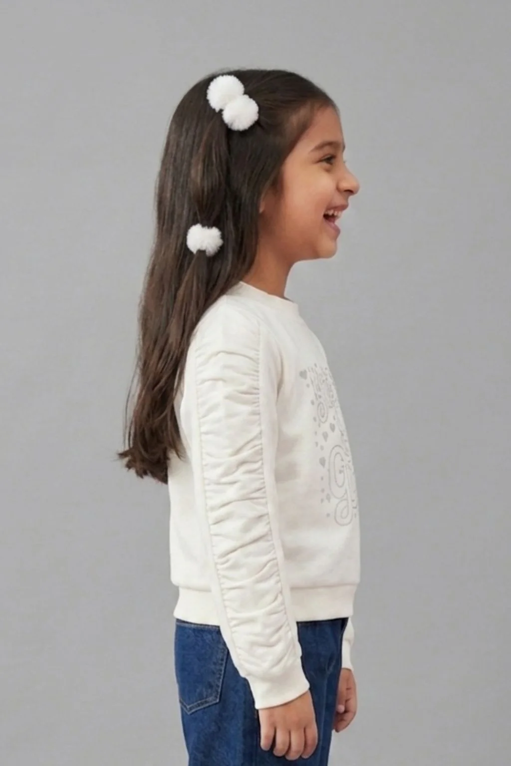 White “Let’s Go Girls” Graphic Sweatshirt TG6091 - Image 3