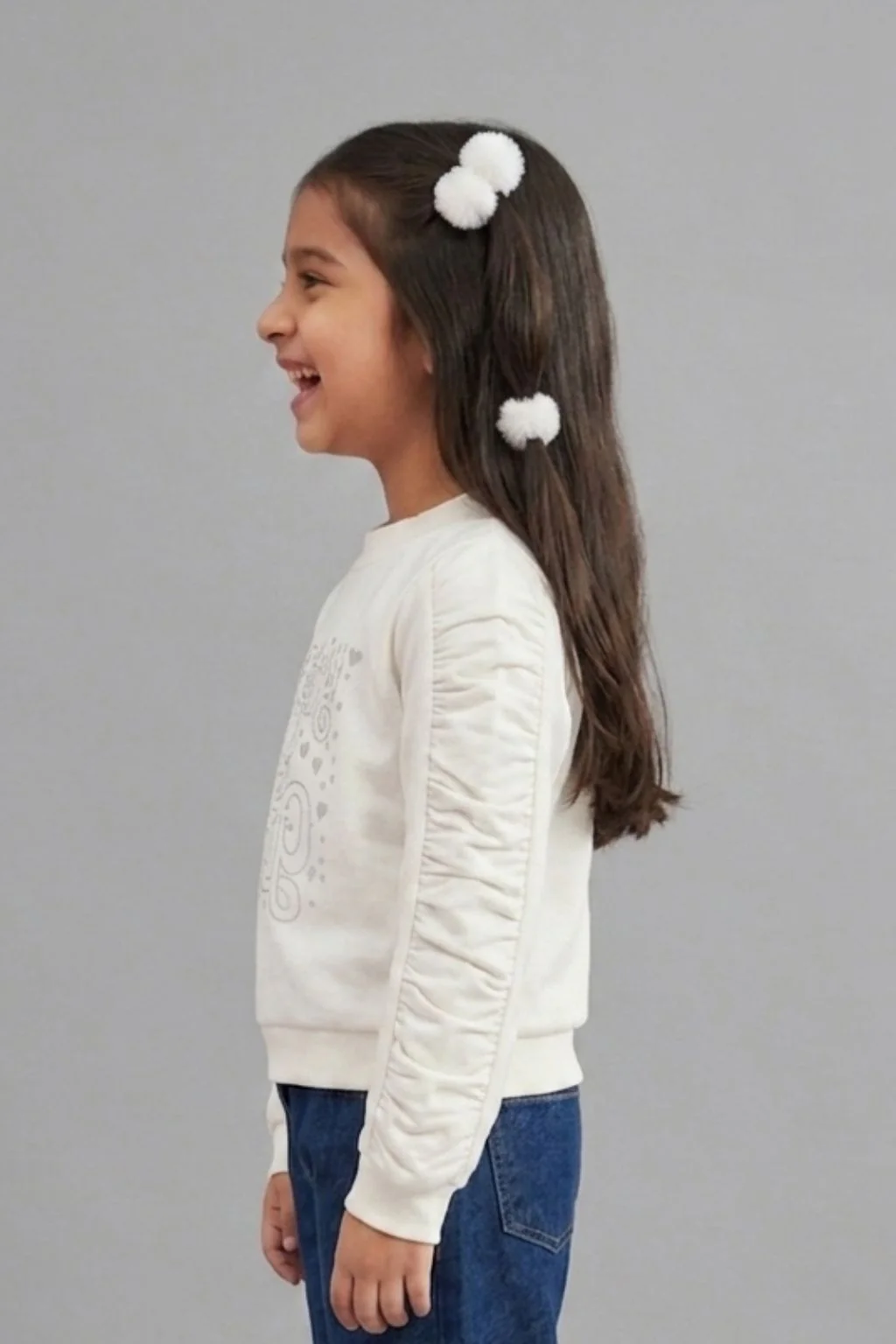 White “Let’s Go Girls” Graphic Sweatshirt TG6091 - Image 4