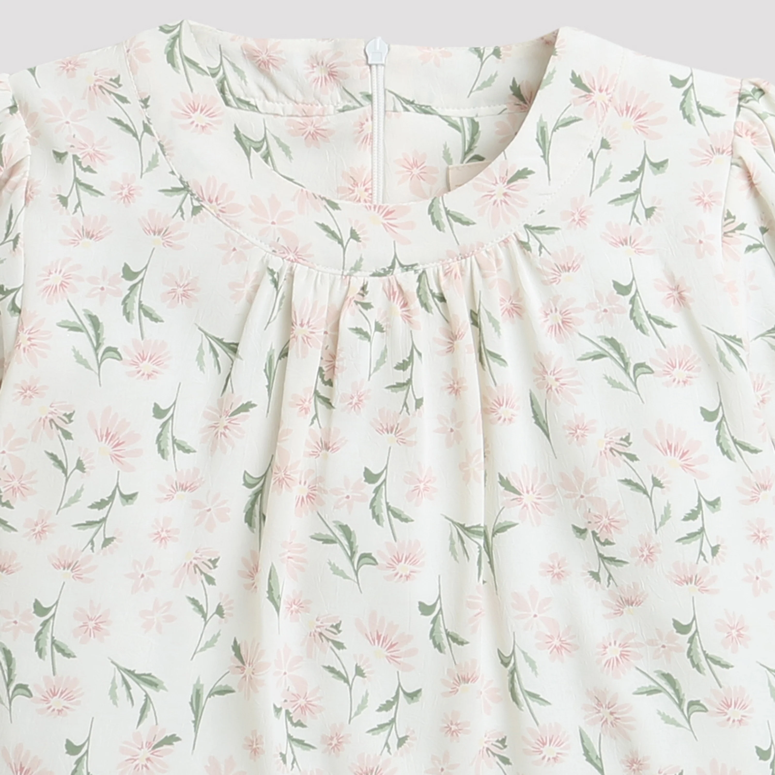 White & Pink Floral Print Top TG5007 - Image 7