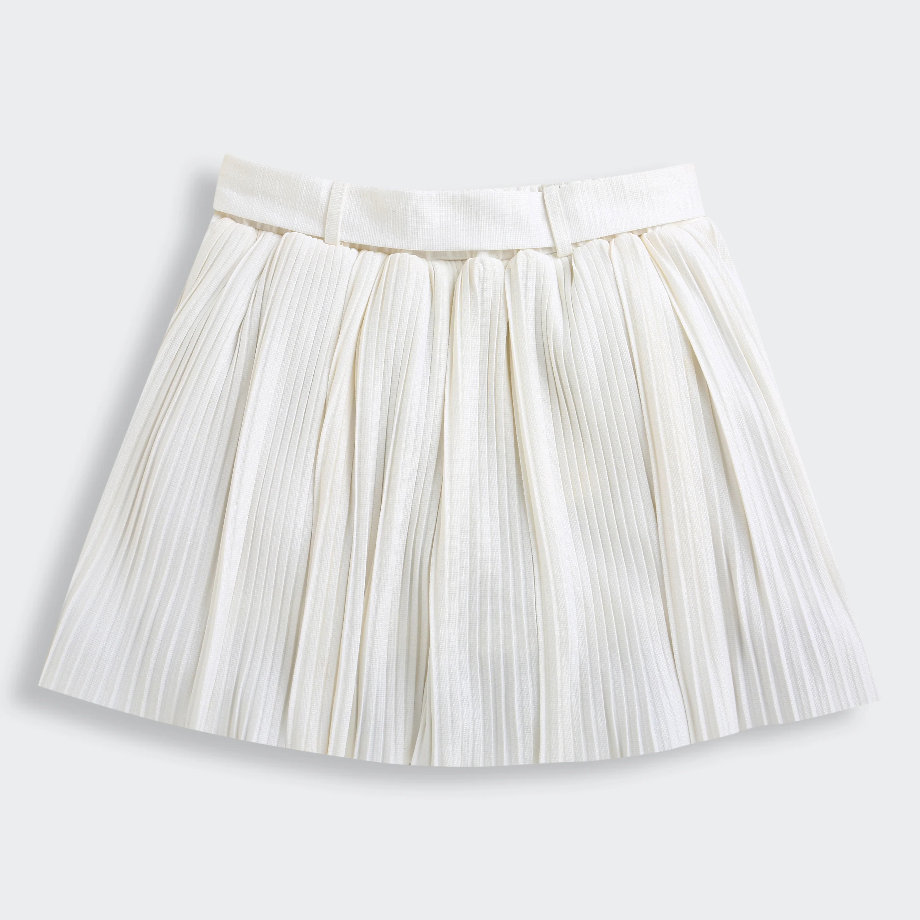 White Pleated Skirt with Bow Tie Waist for Girls S902 - Image 6