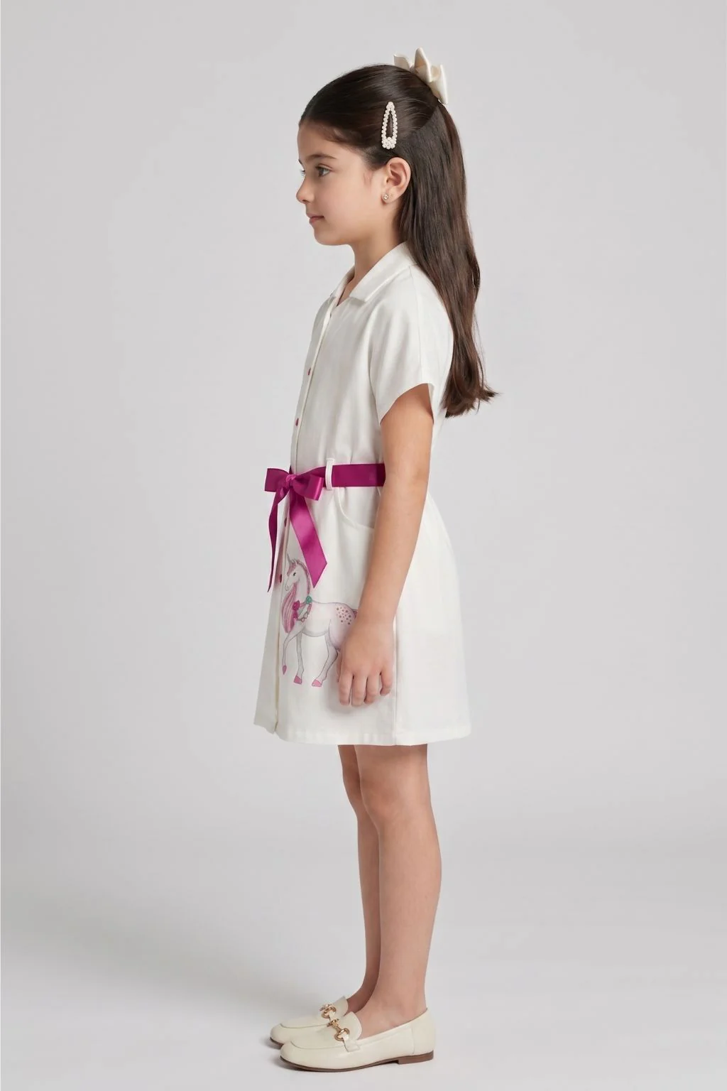 Barbie White Unicorn Shirt Dress BAM1277 - Image 4
