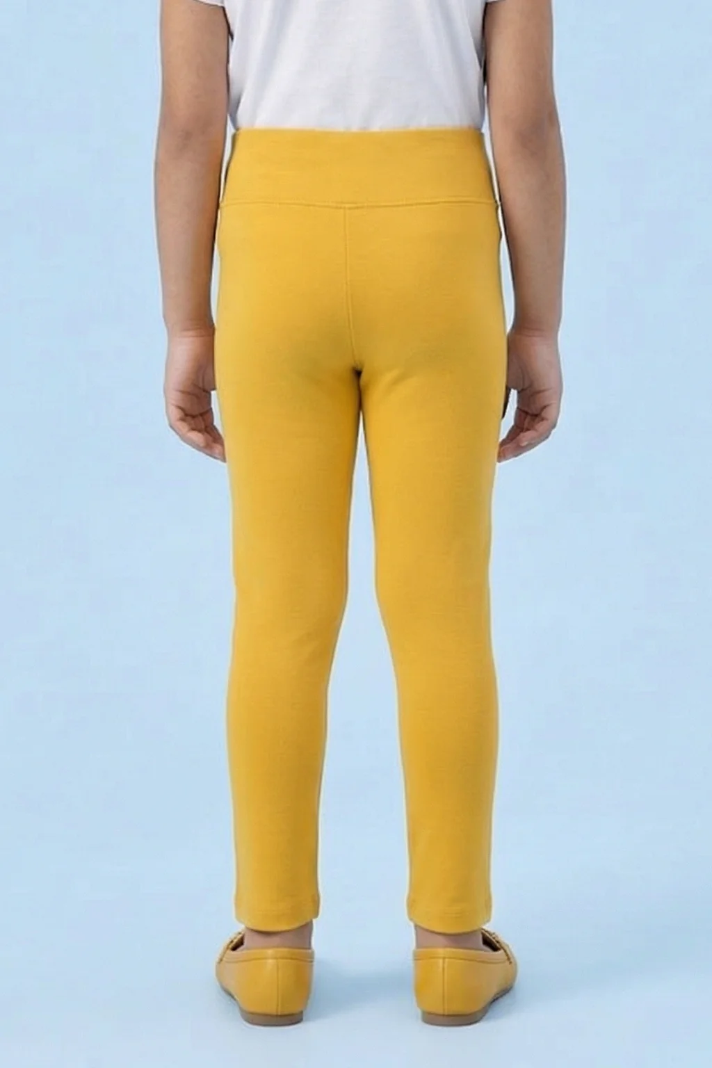 Yellow Cotton Leggings JG867 - Image 2