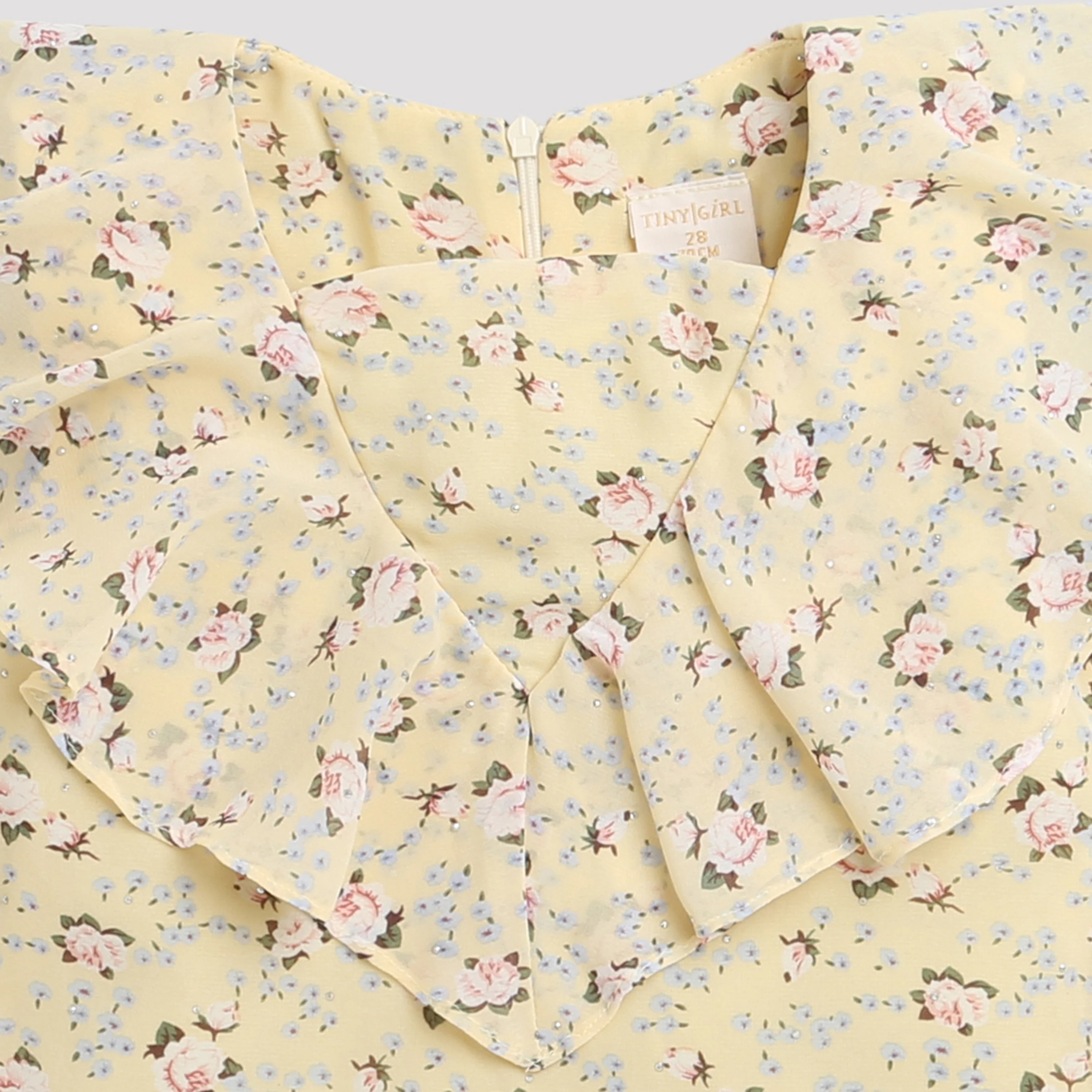 Yellow Floral Ruffle Top TG5022 - Image 7