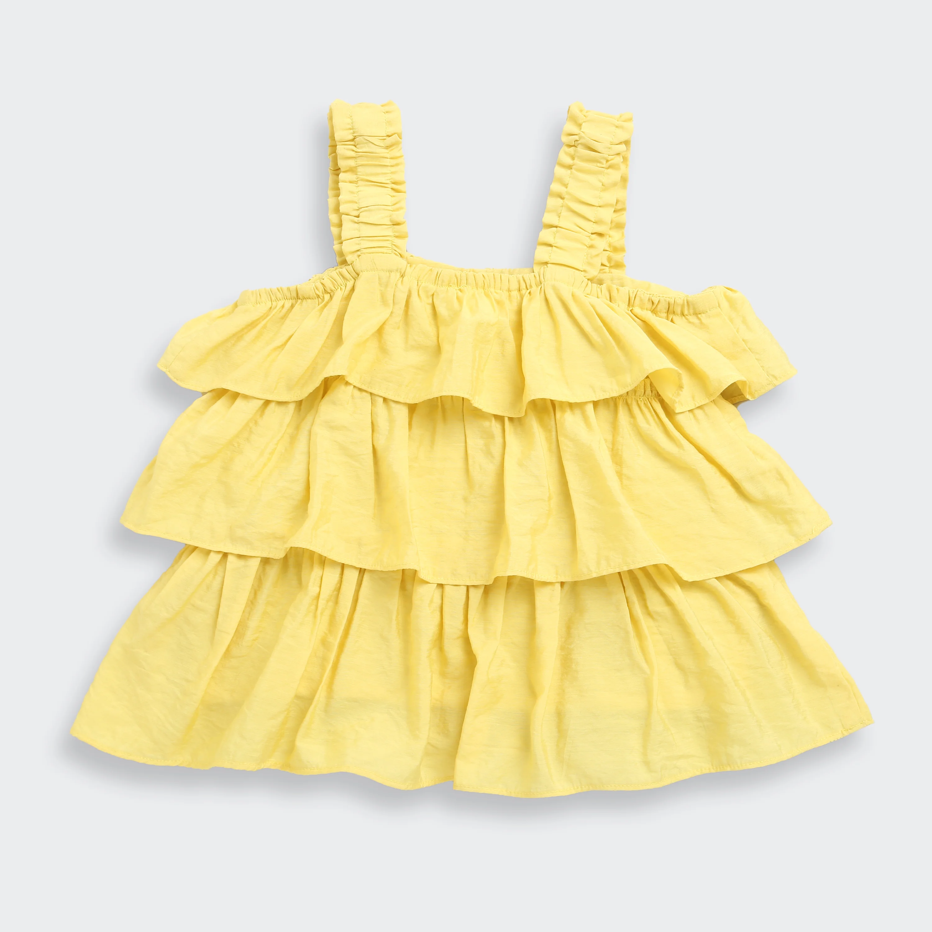 Yellow Ruffle Strap Tier Top TG6351 - Image 6